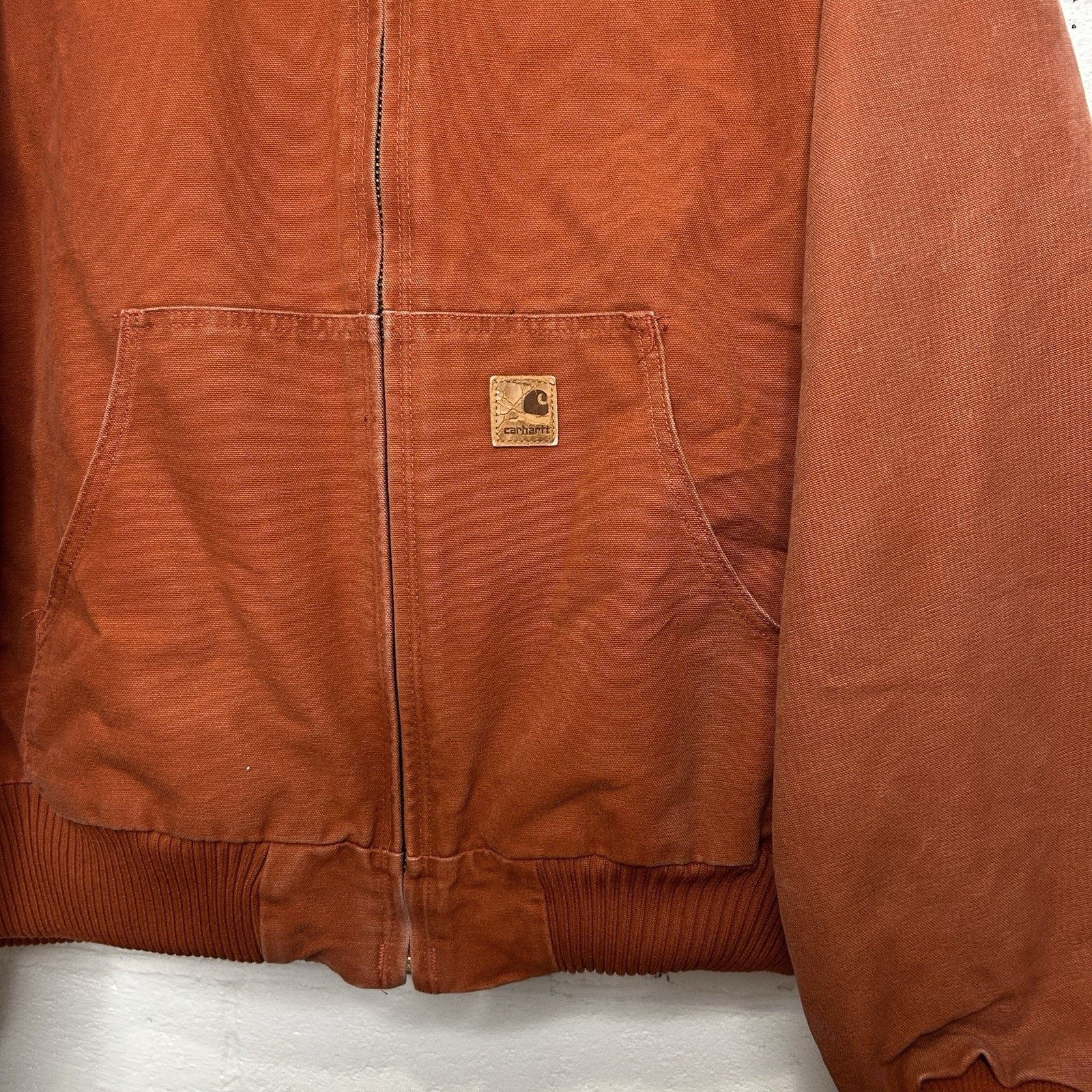 Y2K Carhartt Hooded Active Jacket “Red Orange” J130 RDO