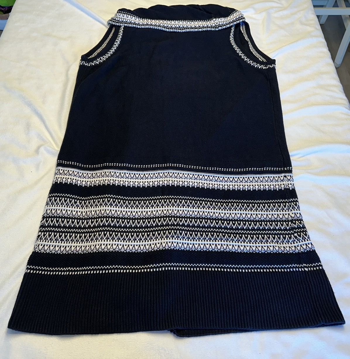 Vince Vince Long Open Cardigan Black White Stripe Cotton Size S Size S / US 4 / IT 40 - 7 Thumbnail