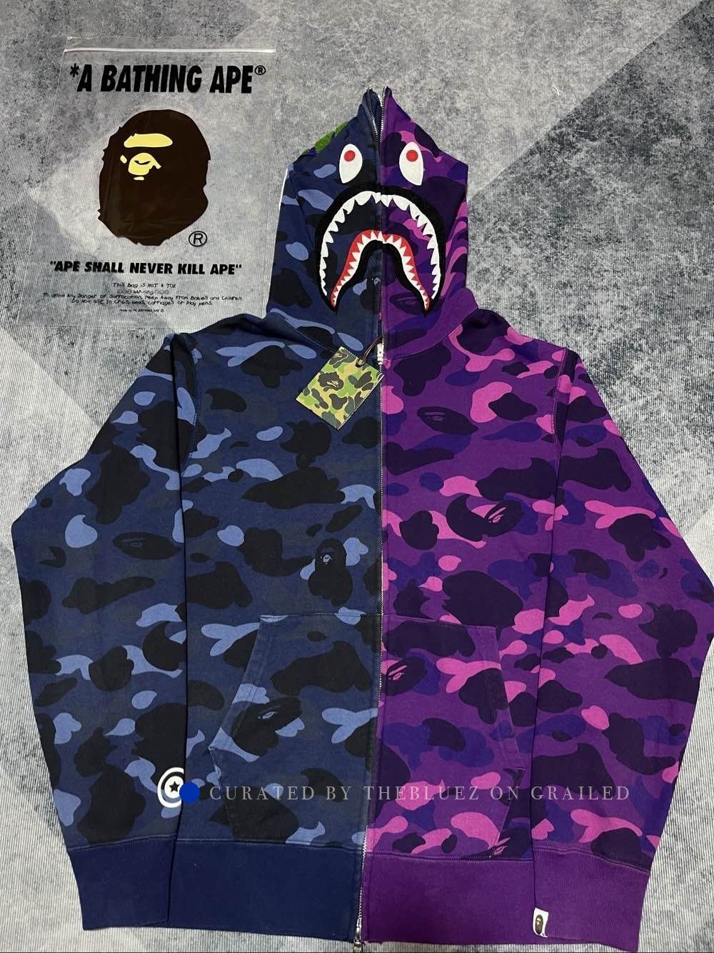 Bape Multi Camo Shark Mouth Zip-Up Hoodie Size US XL / EU 56 / 4 - 1 Preview