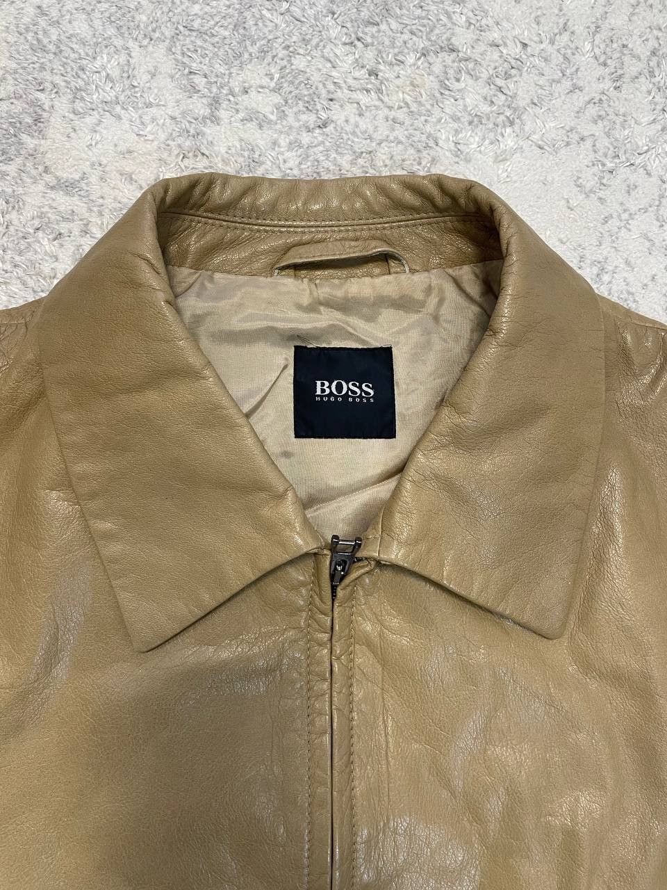 Hugo Boss Vintage Hugo Boss BOSS CLAURO Men's Calfskin Leather Jacket Size US L / EU 52-54 / 3 - 13 Thumbnail
