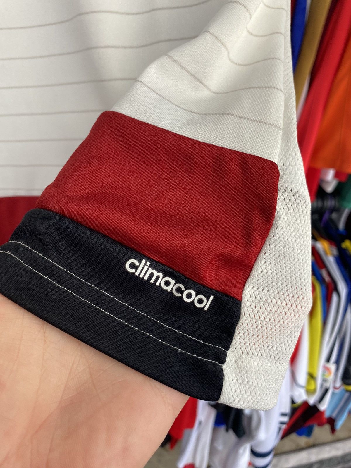 Adidas 2014/15 ADIDAS AC MILAN #10 HONDA SOCCER FOOTBALL JERSEY Size US S / EU 44-46 / 1 - 7 Thumbnail