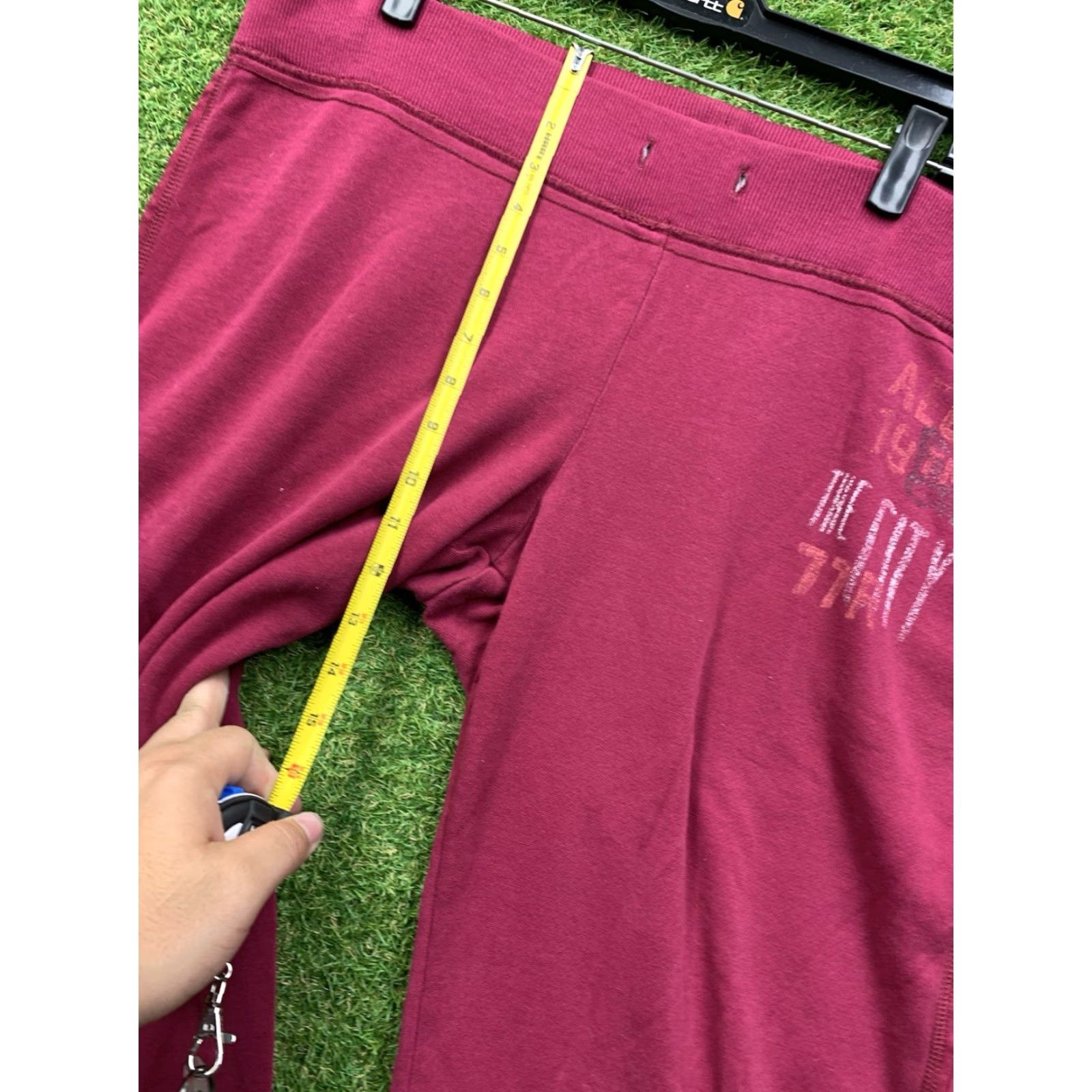American Eagle Outfitters American Eagle Sweatpants Womens XL Red Logo Stretch Flare Casual Wide-Leg Size 40" / US 18 - 6 Thumbnail
