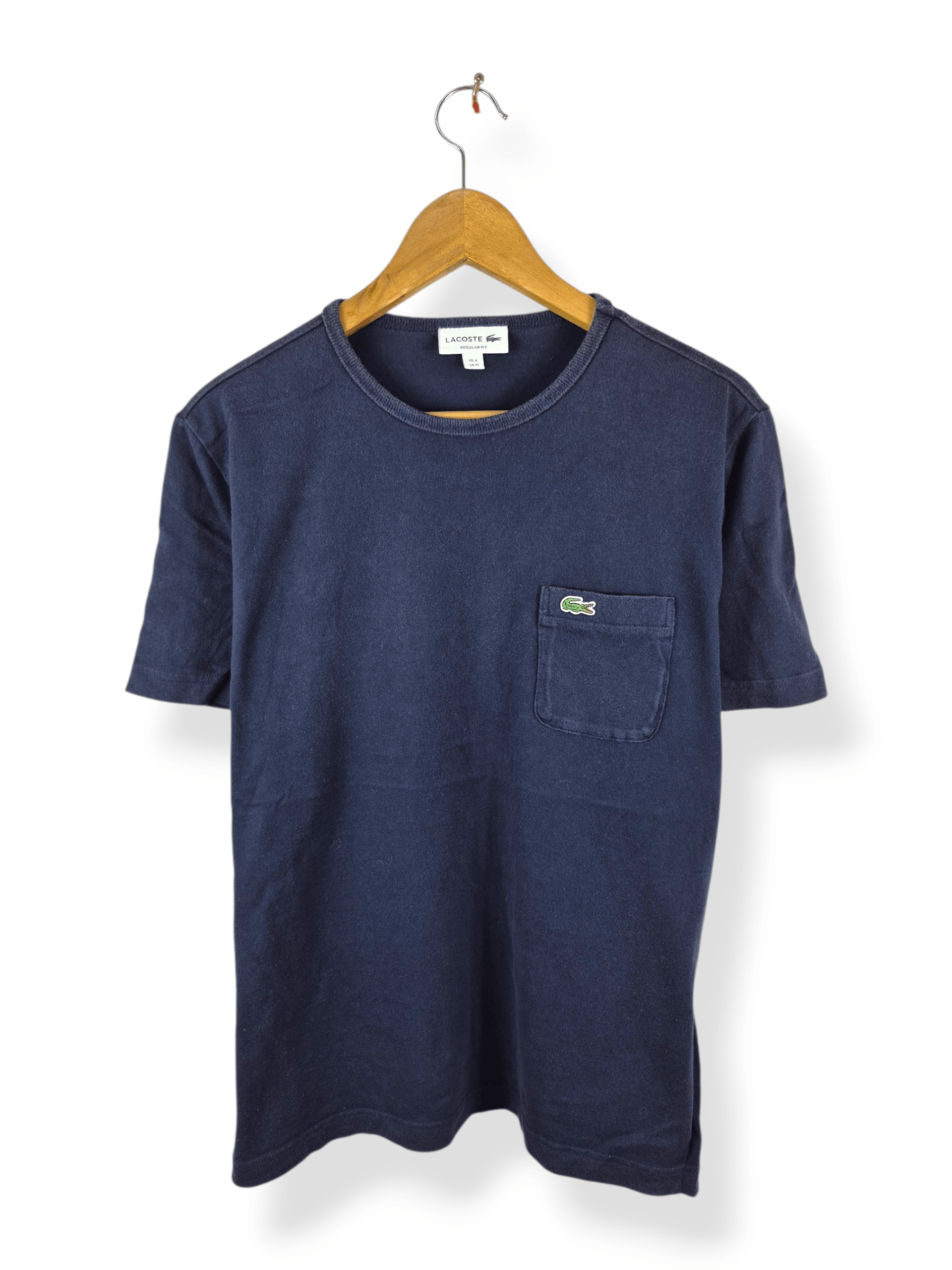 Lacoste 🔥 Lacoste Single Pocket Regular Fit Tee Navy Blue Size US M / EU 48-50 / 2 - 1 Thumbnail