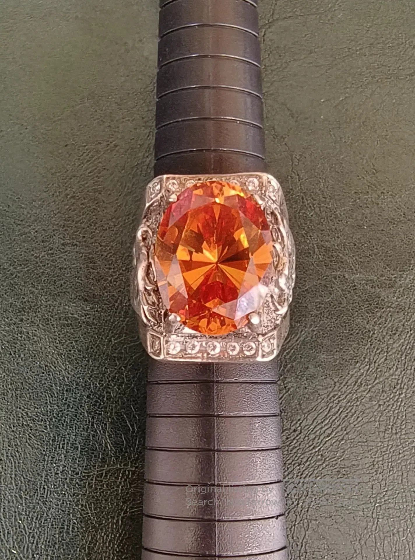 Japanese Brand Silver Ring with Ornate Design. Size ONE SIZE - 1 Thumbnail