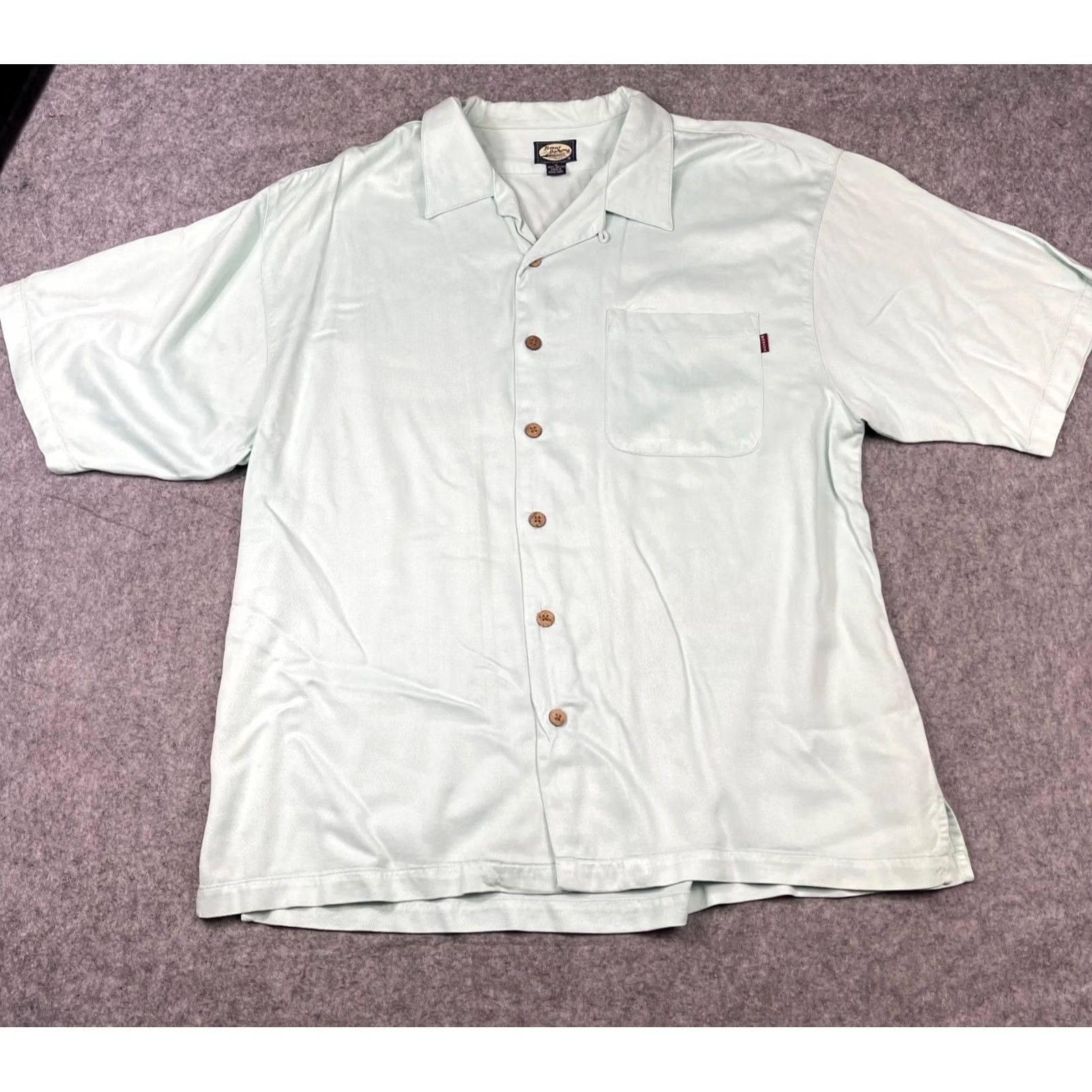 Tommy Bahama VINTAGE Tommy Bahama Shirt XL Green Embroidered Printed Garden of Courage Hong Kong Size US XL / EU 56 / 4 - 3 Thumbnail