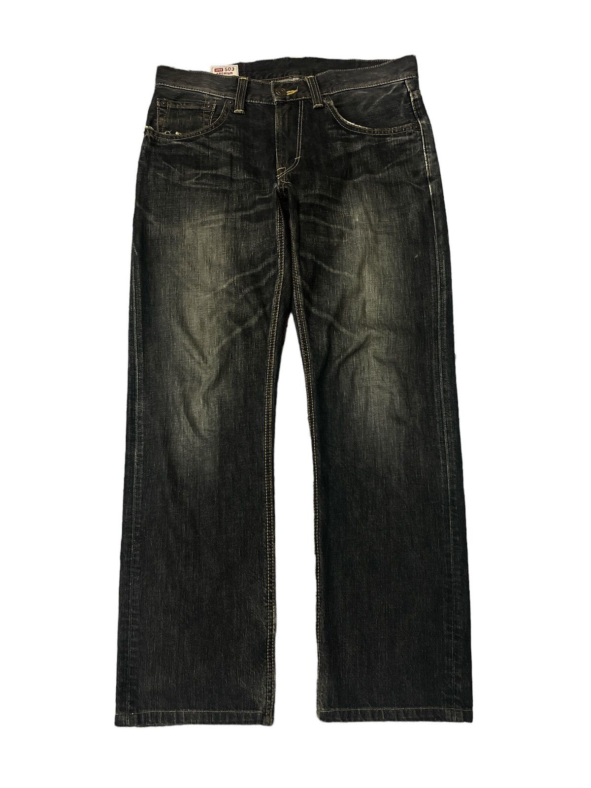 Japanese Brand × Vintage EXWIN 503 MADE IN JAPAN DISTRESSED DENIM PANT Size US 33 - 1 Thumbnail