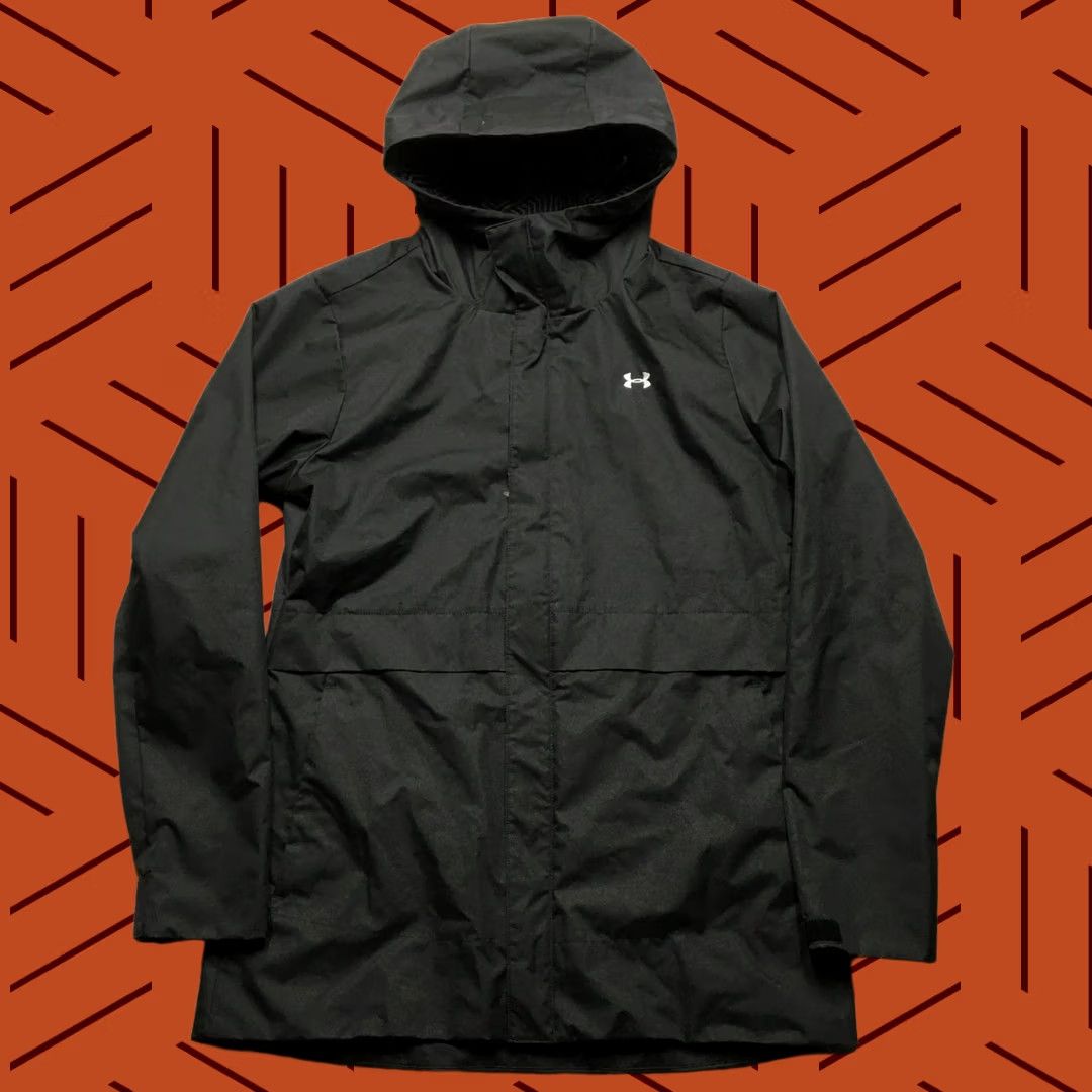 Under Armour Under Armour Womens ColdGear Infrared Hooded Rain Jacket S Black Storm 1342816 Size S / US 4 / IT 40 - 1 Thumbnail