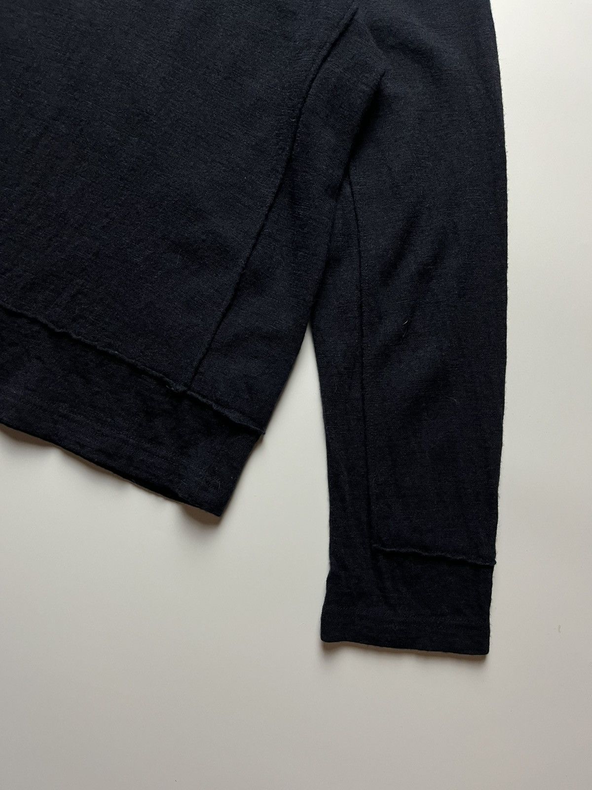 Comme des Garcons × H&M H&M x Comme des Garçons - 2008 Black Raw Hem Design L/S Size S / US 4 / IT 40 - 5 Thumbnail