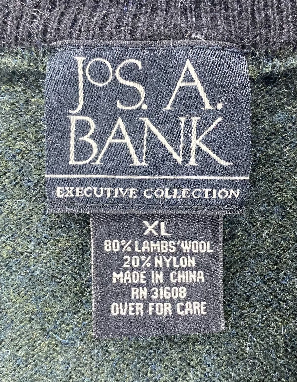 Jos. A. Bank JoS A Bank Executive Collection XL Knit Lambswool Sweater Size US XL / EU 56 / 4 - 2 Thumbnail