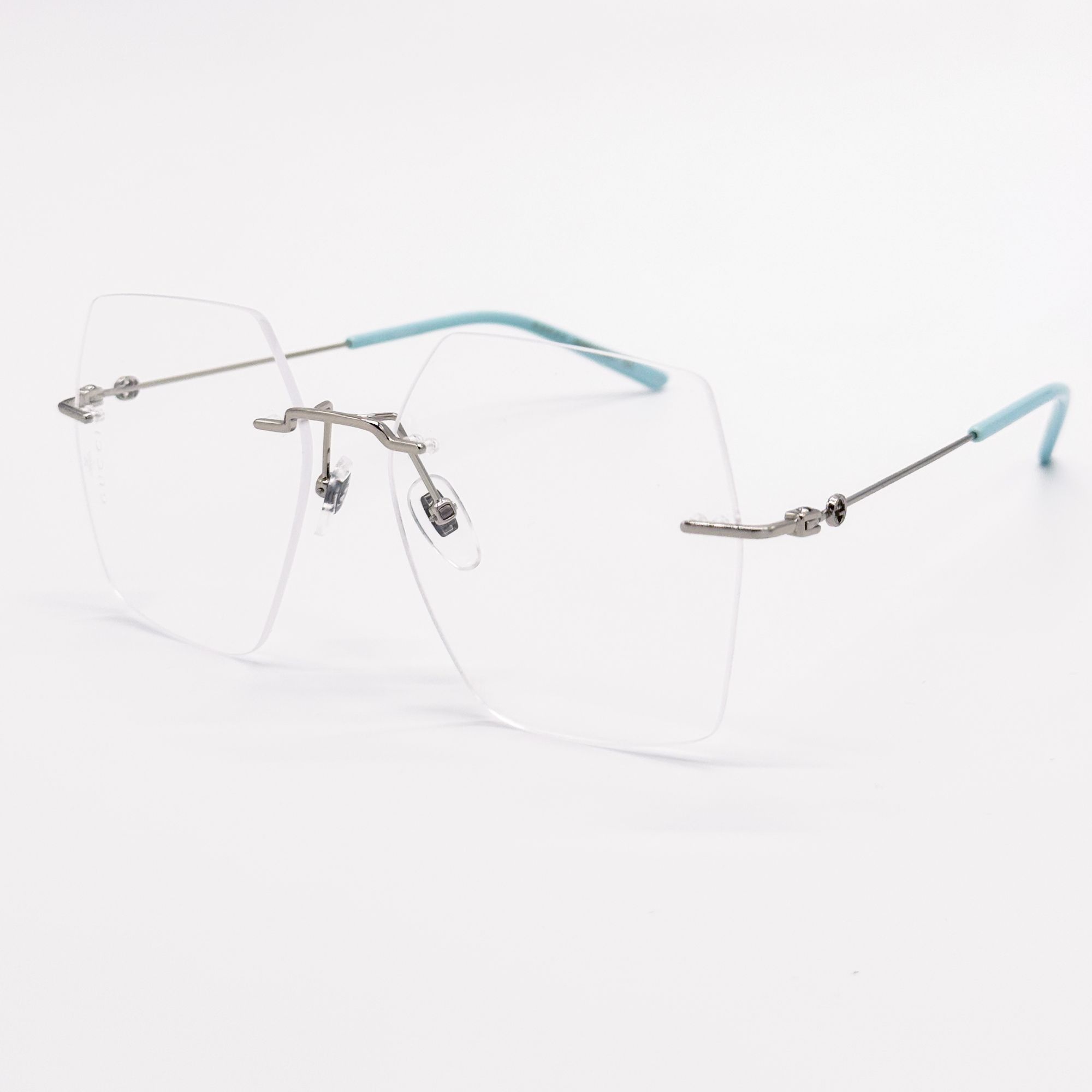 Gucci NEW GG0683O 002 GUCCI SQUARE SILVER WOMEN EYEGLASSES GUCCI Size ONE SIZE - 3 Thumbnail
