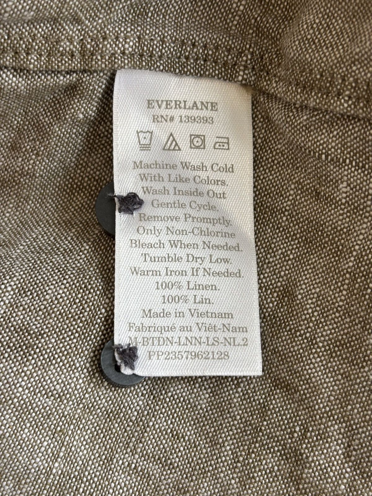 Everlane Everlane 100% Linen Button-Down Shirt Taupe M Size US M / EU 48-50 / 2 - 4 Thumbnail