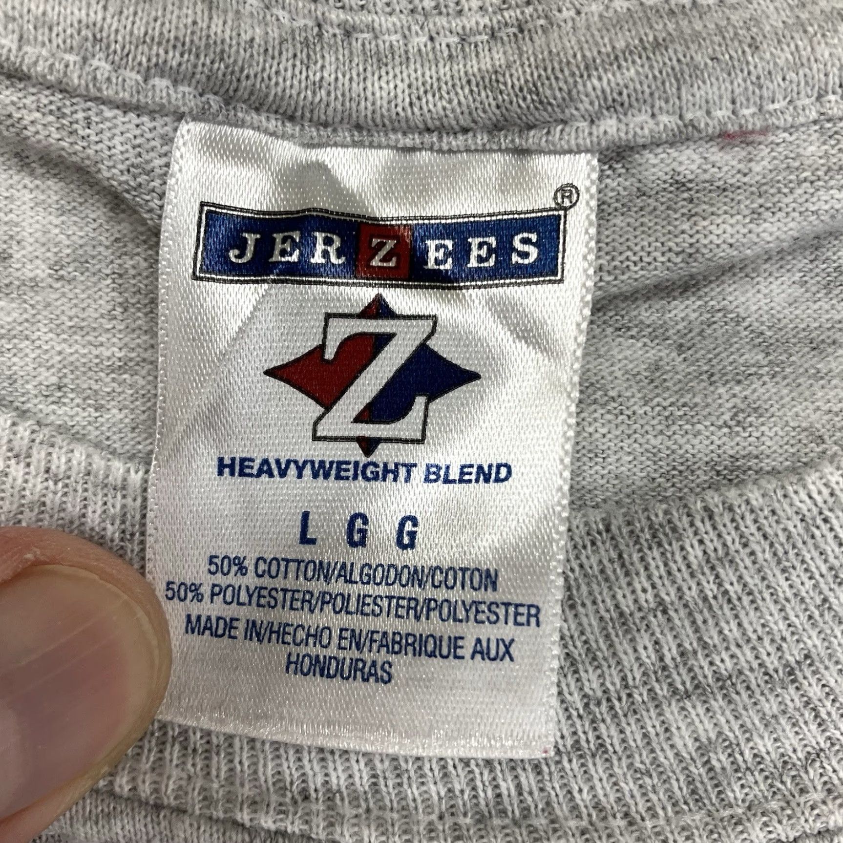 Jerzees VINTAGE Mens T-Shirt Street Rod Logo 2005 St. Louis Street Rod Association's Real Easter Show JERZEES Gray Cotton Polyester Crew Neck Short Sleeve L Size US L / EU 52-54 / 3 - 4 Thumbnail