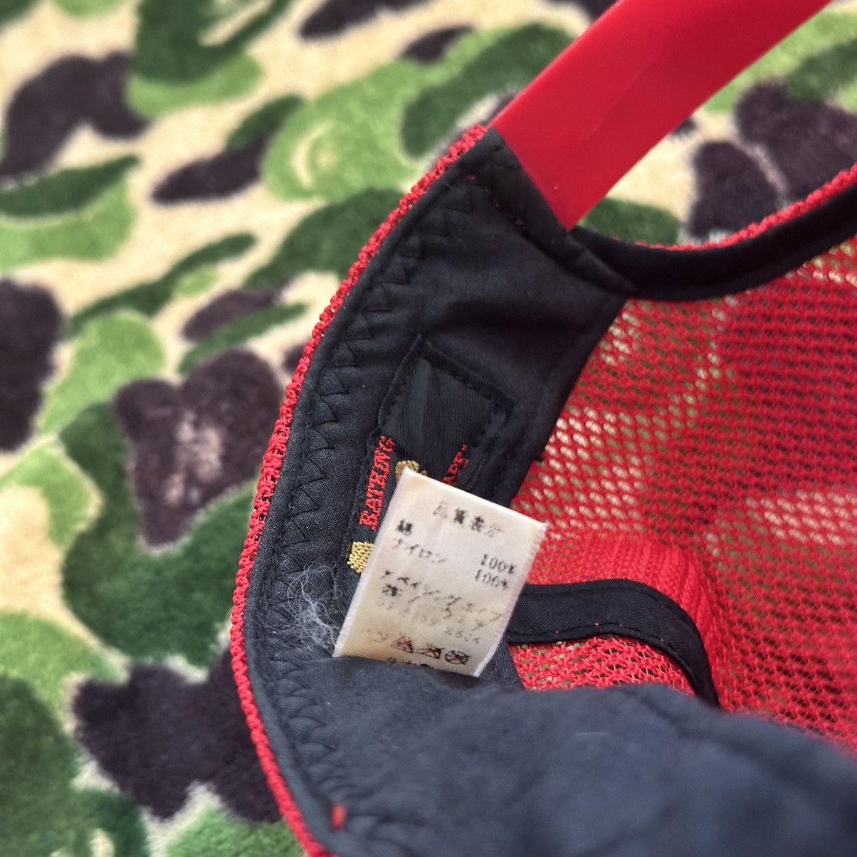 Bape RED COLOR CAMO MESH CAP Size ONE SIZE - 6 Thumbnail