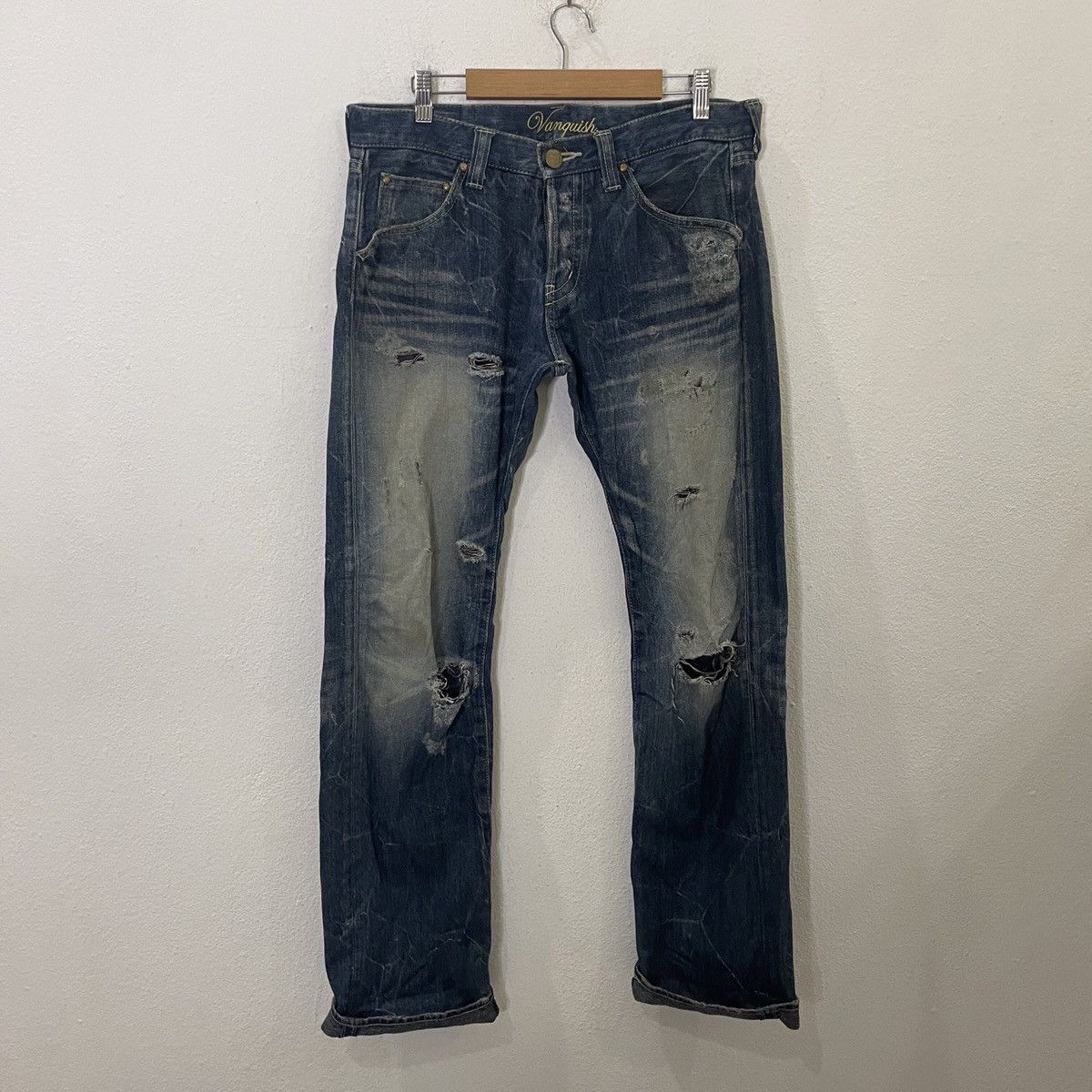 Vanquish Vintage Vanqusih Distressed Denim Jeans Size US 34 / EU 50 - 1 Thumbnail