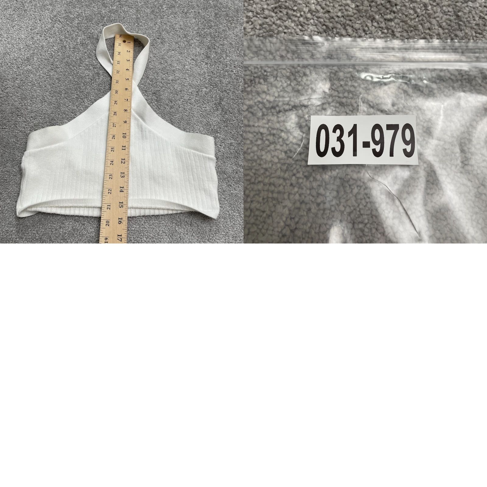 Bdg BDG Urban Outfitters Halter Backless Cropped Top Womens Large White Knit Casual Tank Sleeveless Summer Beach Bohemian Modern Size L / US 10 / IT 46 - 8 Thumbnail