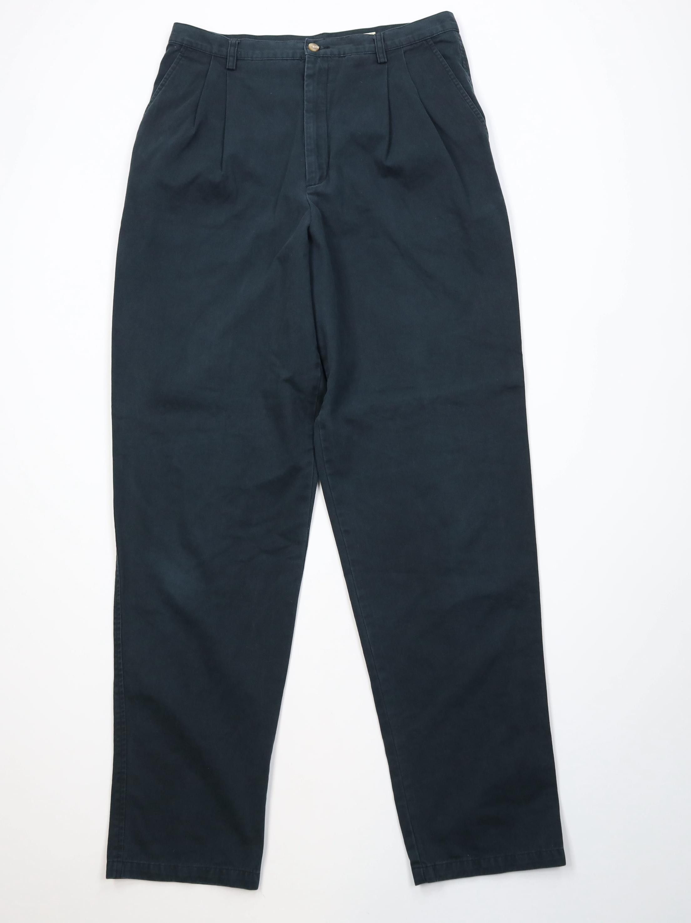 Eddie Bauer Vintage 90s Eddie Bauer Fit Pleated Chino Pants Green Size 38" / US 16 / IT 52 - 1 Thumbnail