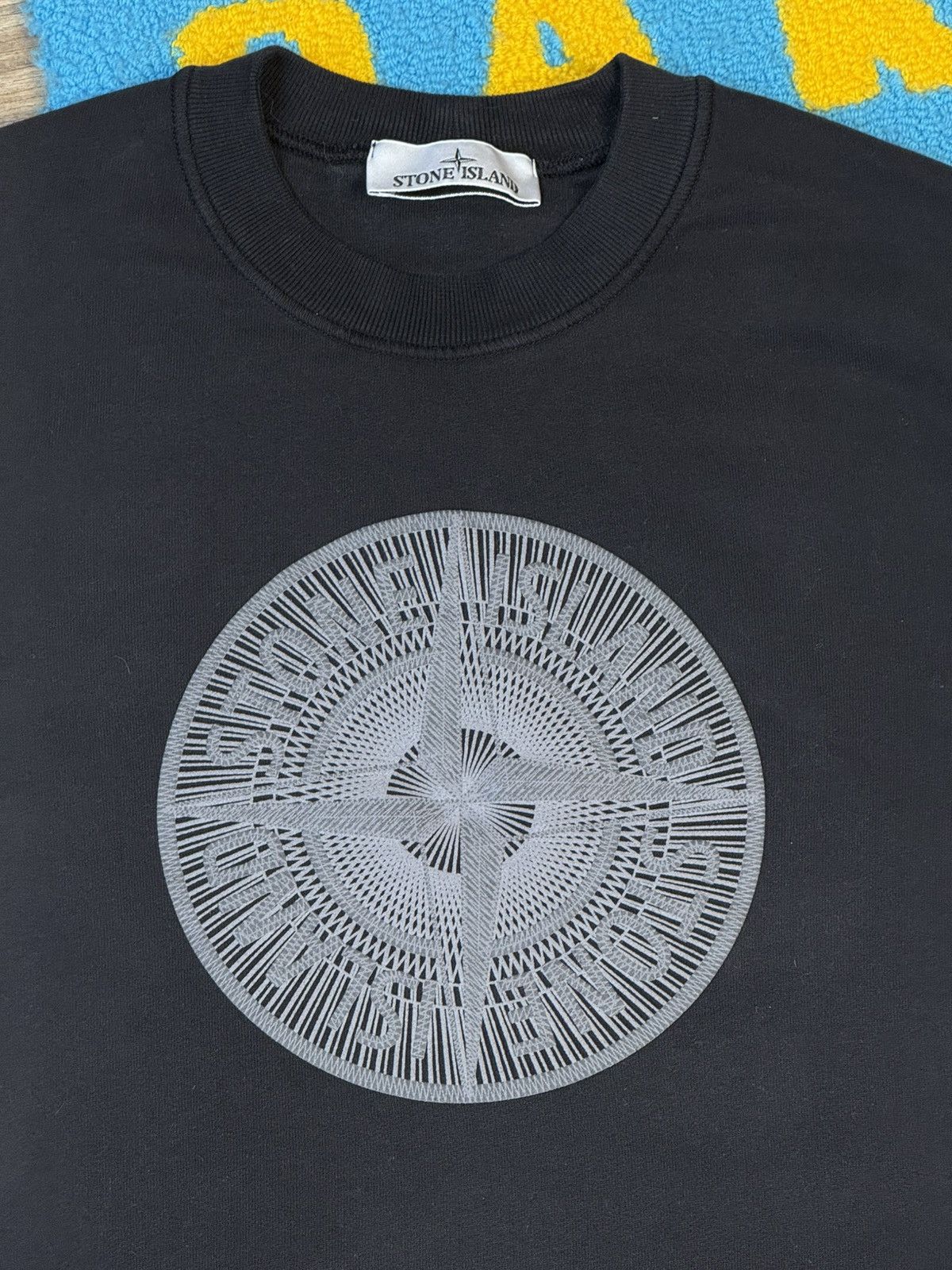 Stone Island Stone Island Rubberized Logo Black Sweatshirt Size US S / EU 44-46 / 1 - 7 Thumbnail