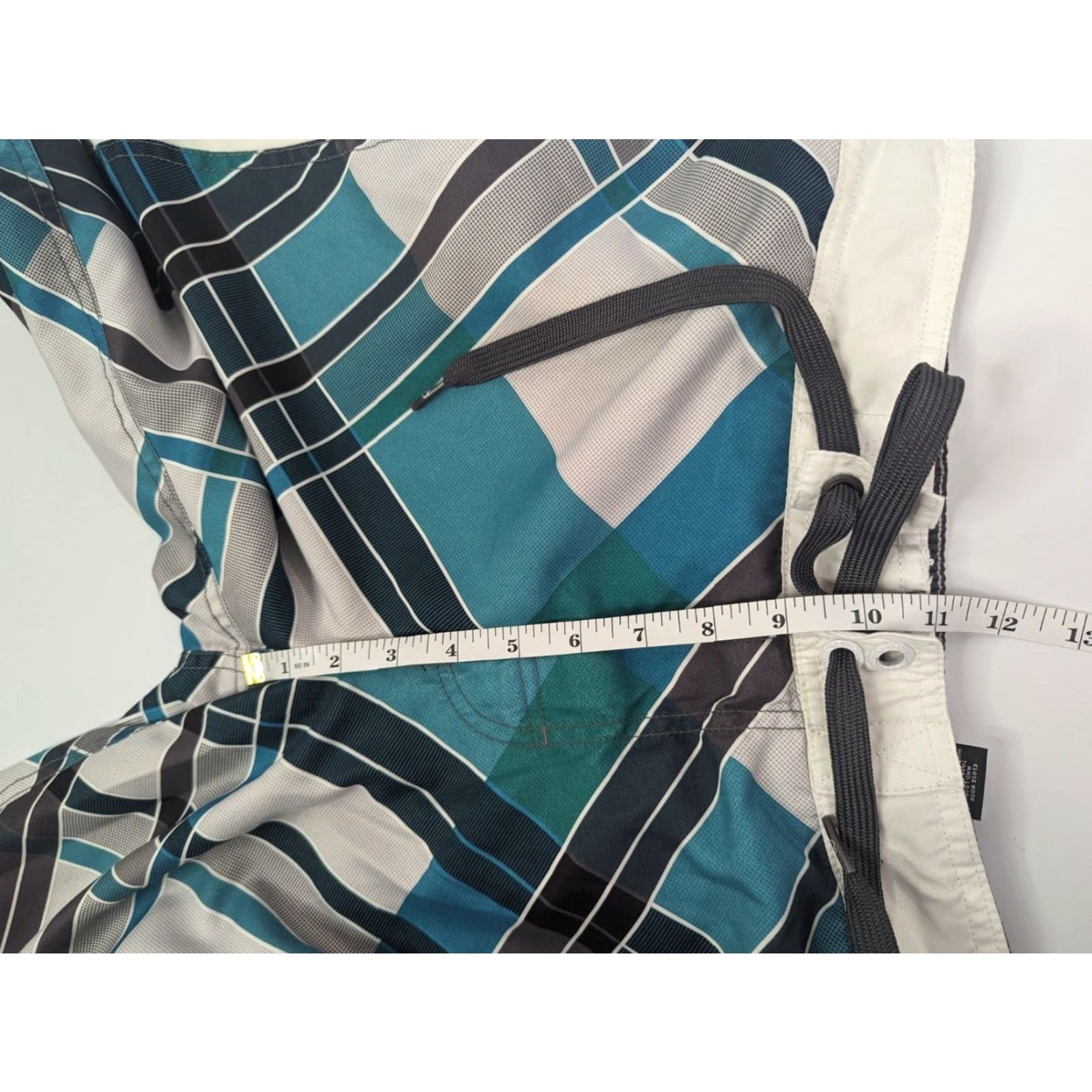 Ocean Pacific OP Ocean Pacific Green Blue Pattern Mens Size Small 28 Swim Surf Lined Trunks Size US 29 - 4 Thumbnail