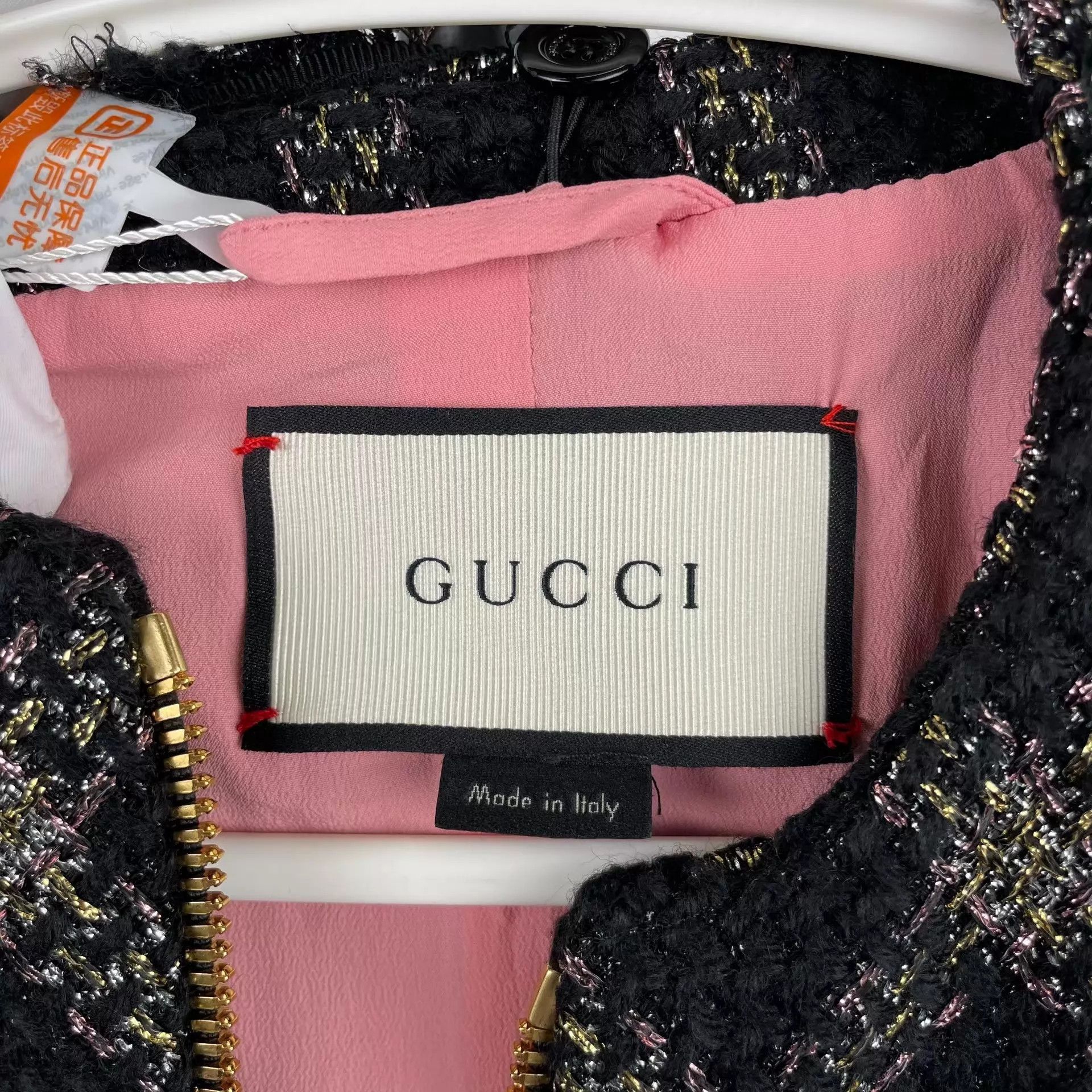 Gucci Gucci Metallic Gold Check Jacket 40 260429JTJ5K01 Size S / US 4 / IT 40 - 3 Thumbnail