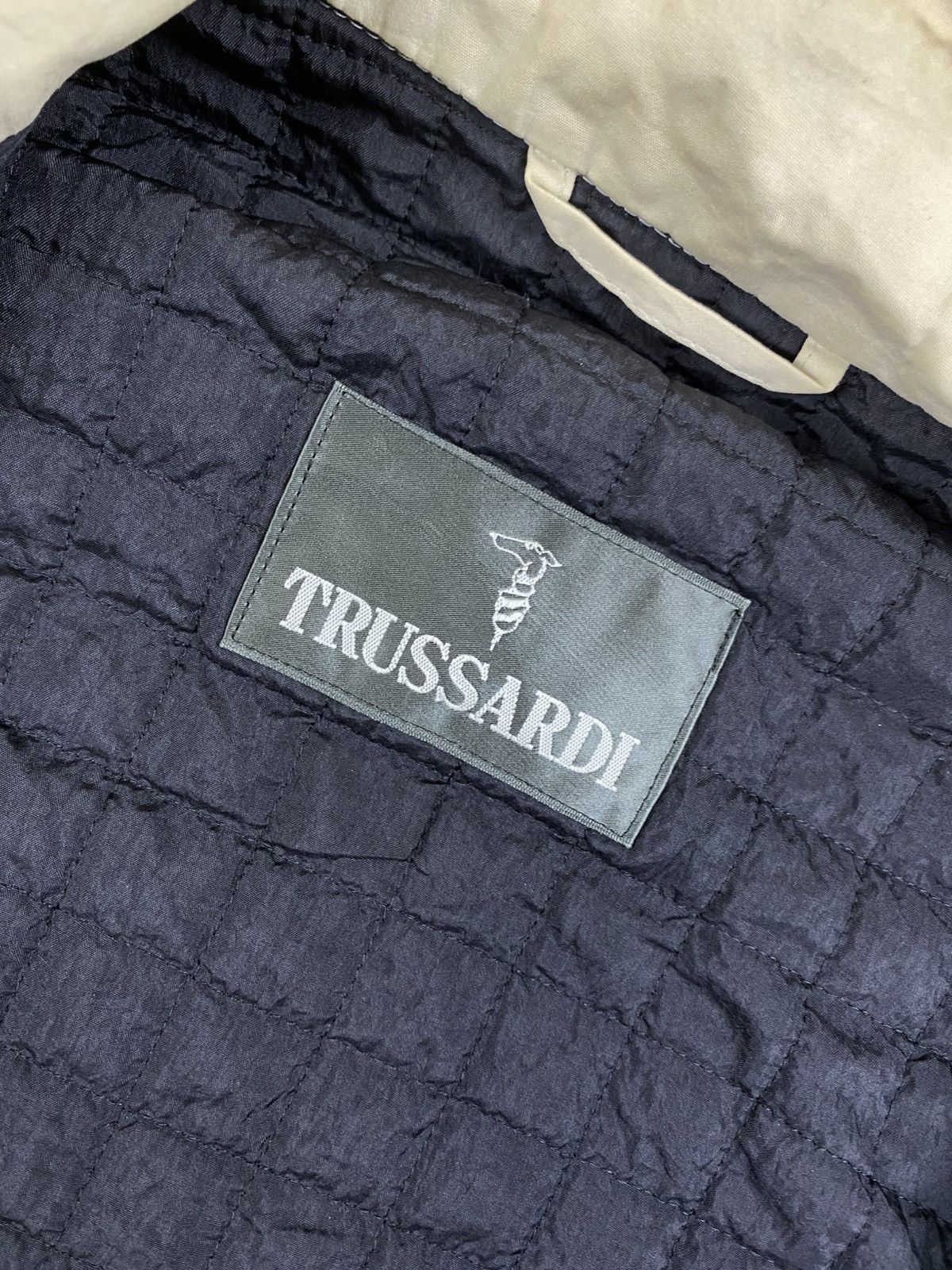 Trussardi Vintage Trussardi Cream Zipper Bomber Jacket Size US XL / EU 56 / 4 - 11 Thumbnail