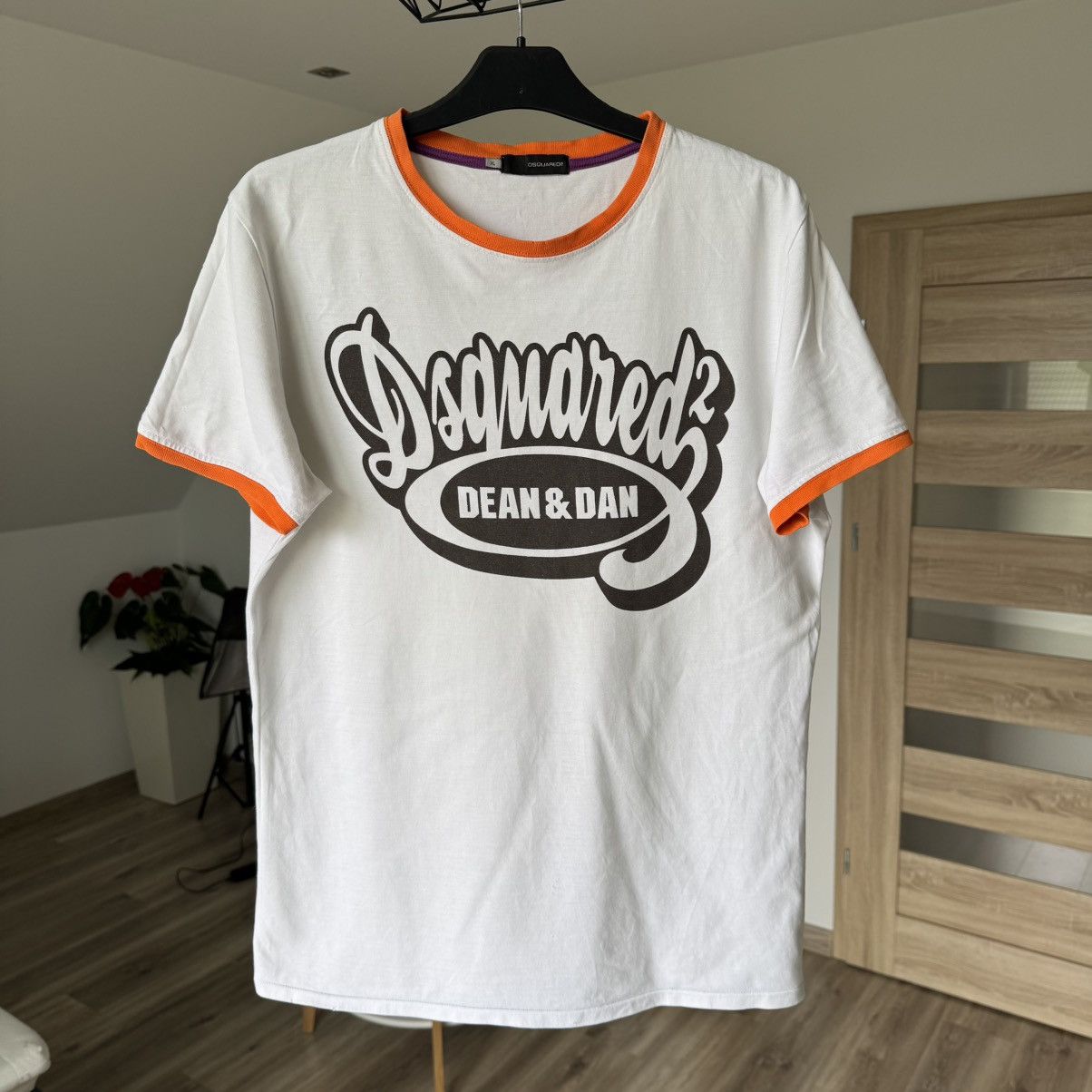 Dsquared2 × Japanese Brand Dsquared2 Logo Y2K Ringer T-shirt 00s Dean&Dan White XL Size US XL / EU 56 / 4 - 5 Thumbnail