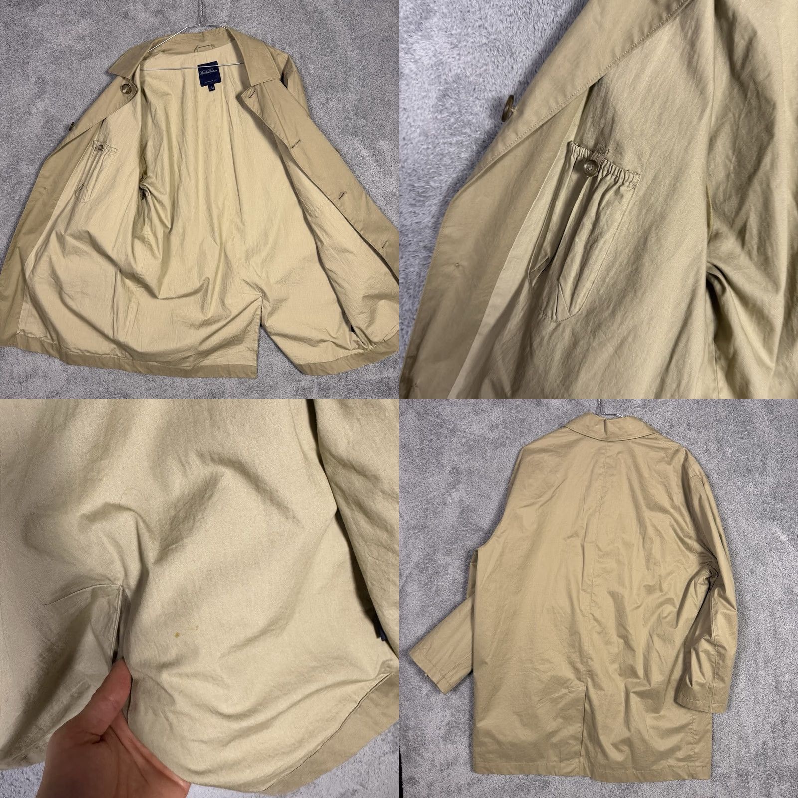 Brooks Brothers Brooks Brothers Jacket Mens L Rain Mac Car Coat Mackintosh CanvasOvercoat Beige M Size US M / EU 48-50 / 2 - 8 Thumbnail