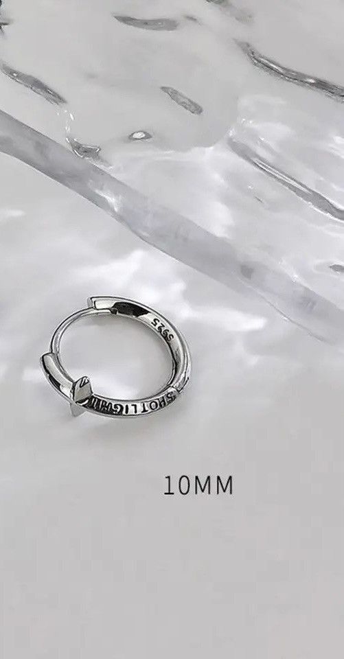 Jewelry × Vintage Unisex Stainless Steel Simple Small Cross Star Earrings Size ONE SIZE - 5 Thumbnail