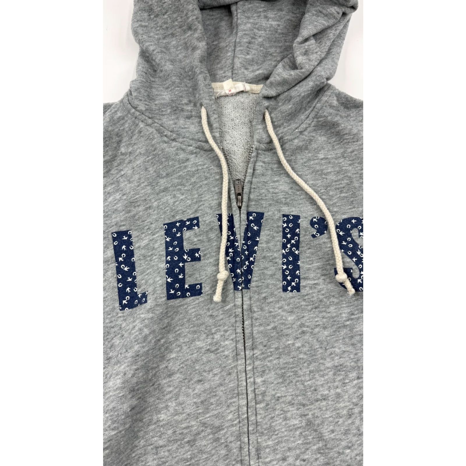 Levi's VINTAGE Levi's Hoodie Womens XS Gray Heather Full Zip Spell Out Logo Sweatshirt Jacket Size XS / US 0-2 / IT 36-38 - 2 Thumbnail