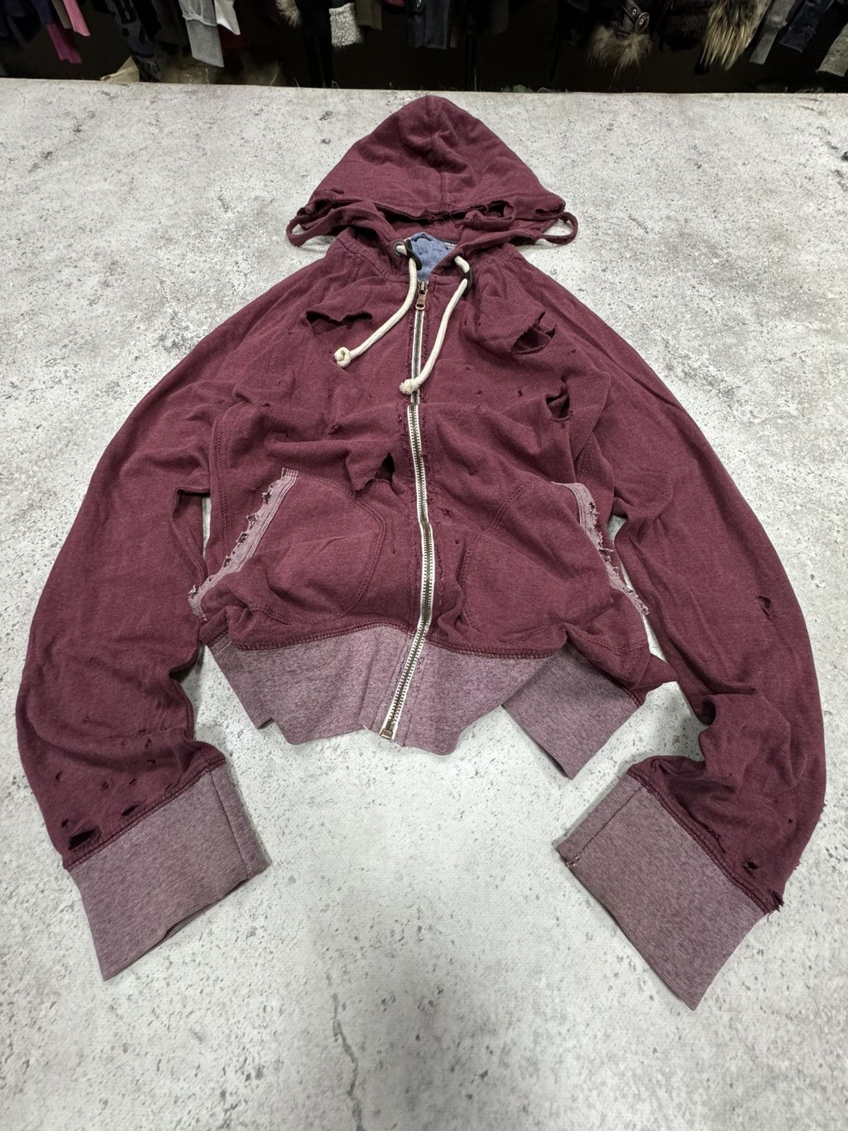 Japanese Brand Vintage Distressed Faded Hoodie Junya Watanabe Style Size US M / EU 48-50 / 2 - 1 Thumbnail