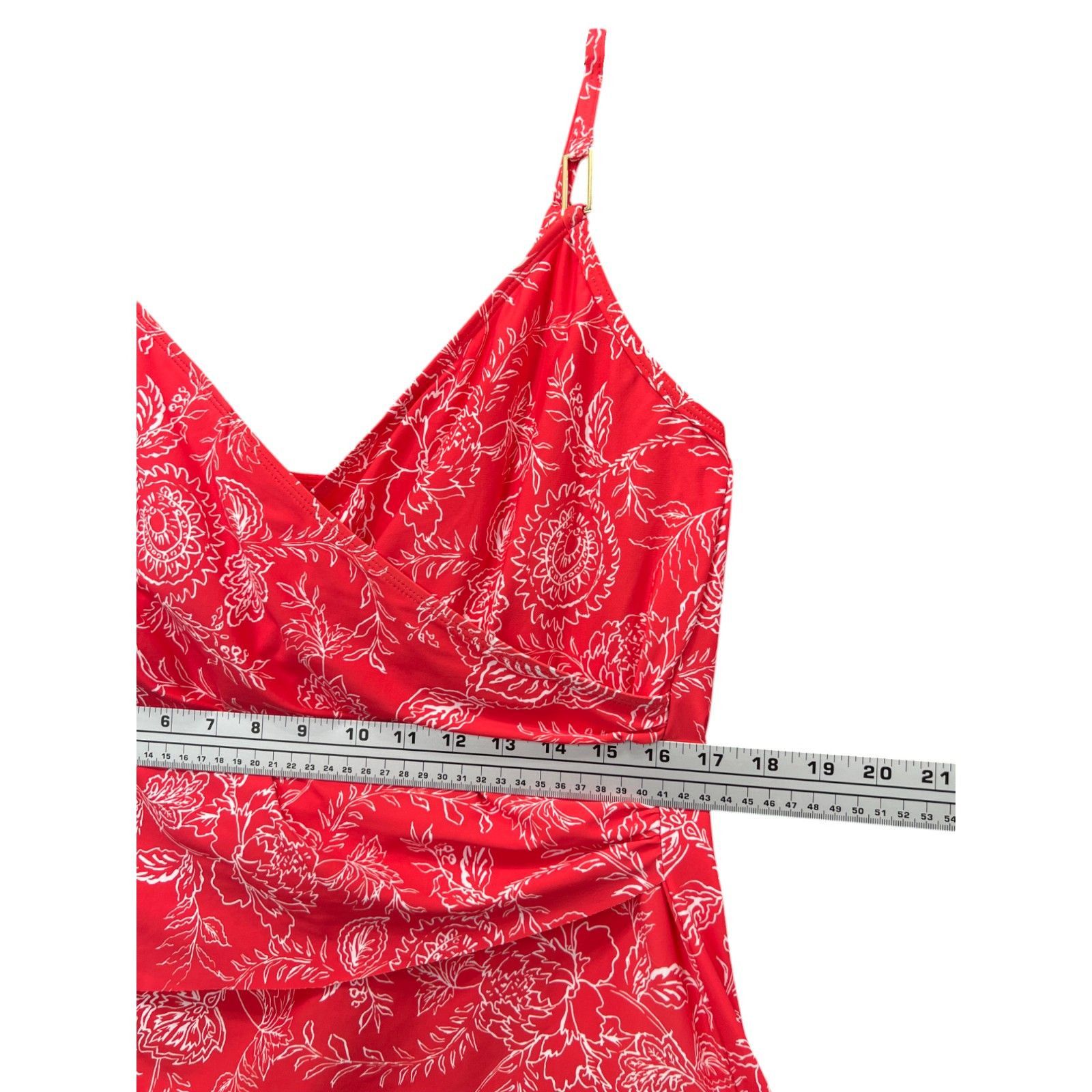 Other Liz Claiborne - Women's Lined Paisley Tankini Swimsuit Top - Size ONE SIZE - 6 Thumbnail