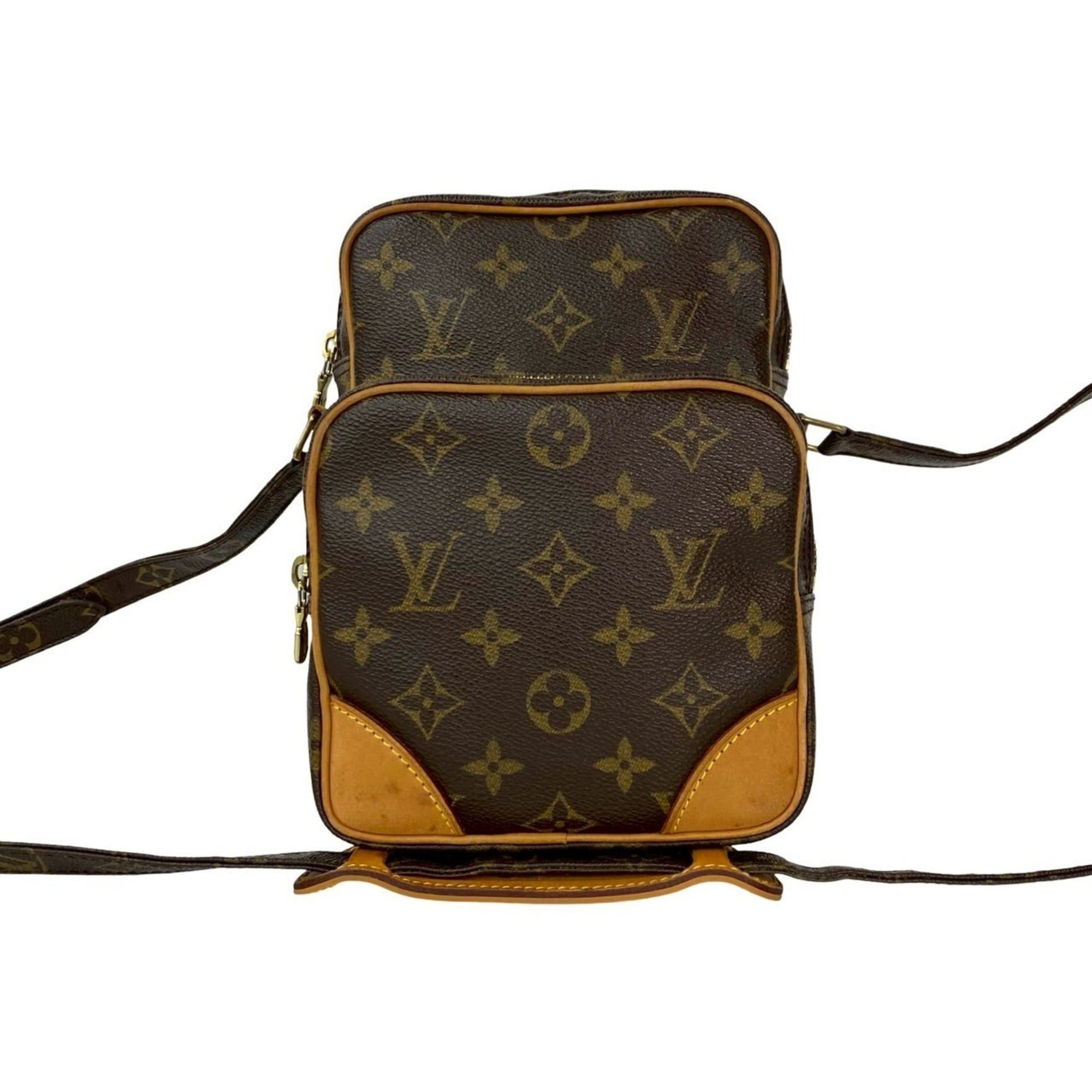 Louis Vuitton LOUIS VUITTON Amazon Monogram Leather Shoulder Bag Pochette Brown 21094 Size ONE SIZE - 1 Thumbnail