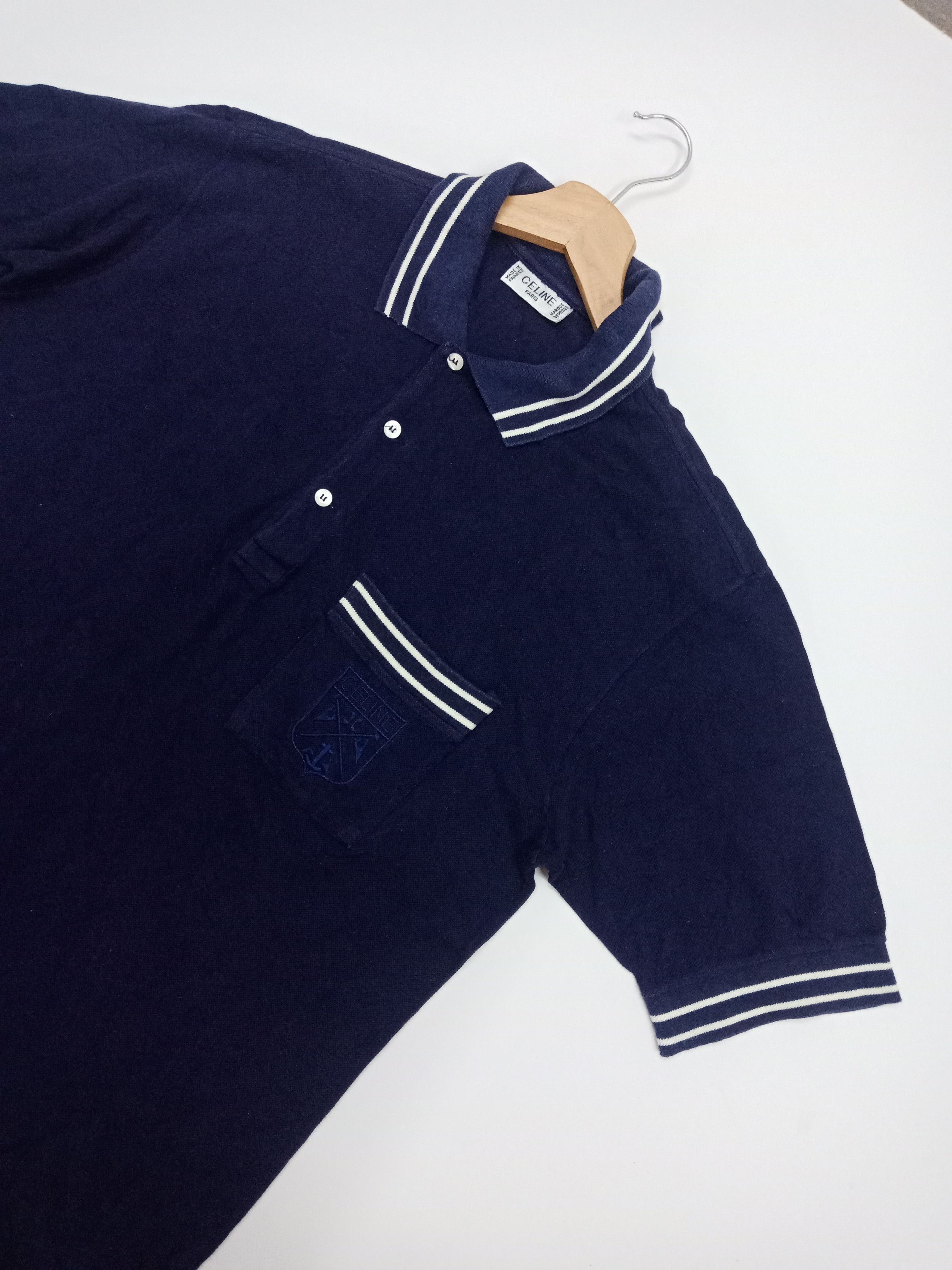 Celine Celine Embroid Polo #D Size US L / EU 52-54 / 3 - 3 Thumbnail