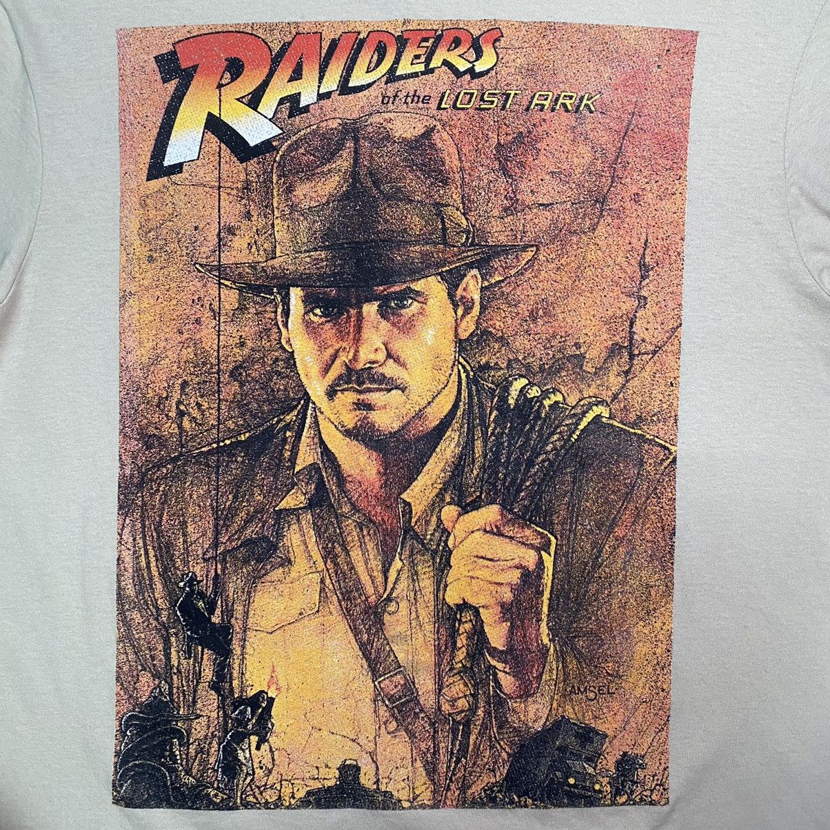 Vintage Indiana Jones Raiders of The Lost Ark Movies T Shirt Size US L / EU 52-54 / 3 - 4 Thumbnail