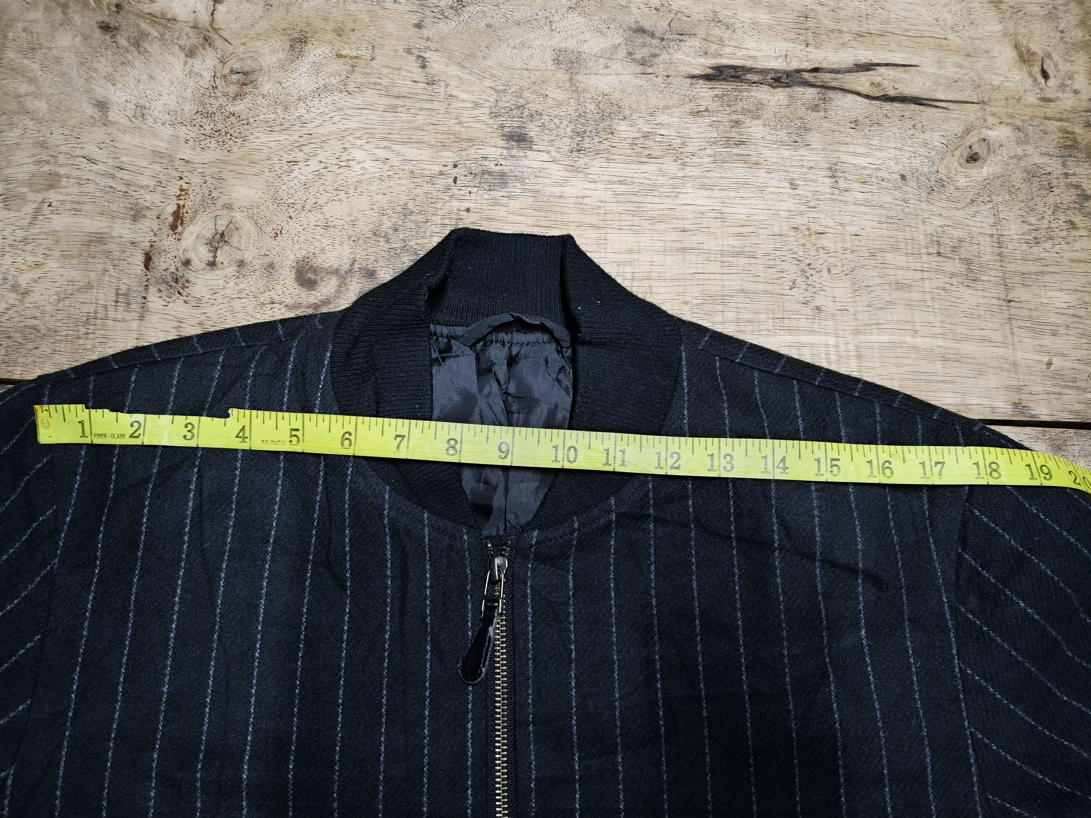 GU GU Pinstripe Bomber Jacket Size US L / EU 52-54 / 3 - 14 Thumbnail