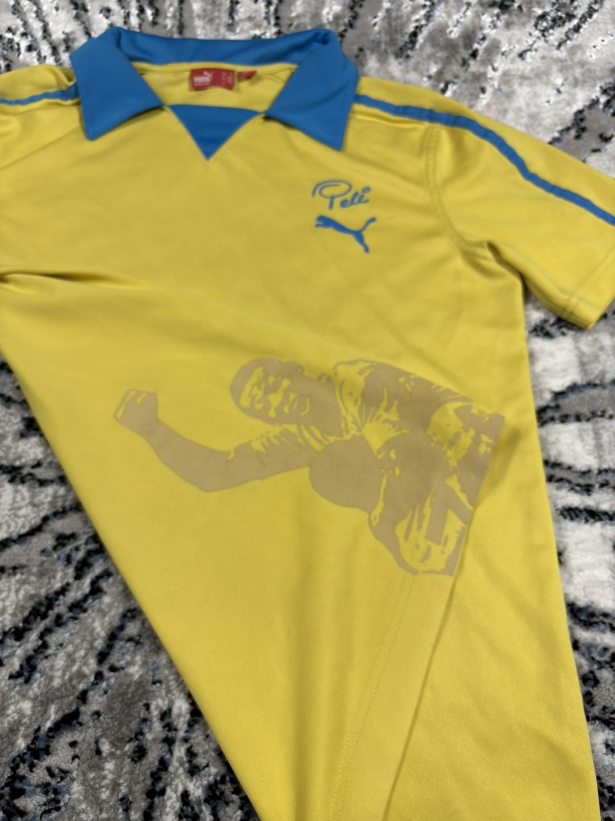 Penalty Vintage Puma Pele Soccer Jersey Blokecore Y2k 90s yellow Size US S / EU 44-46 / 1 - 3 Thumbnail
