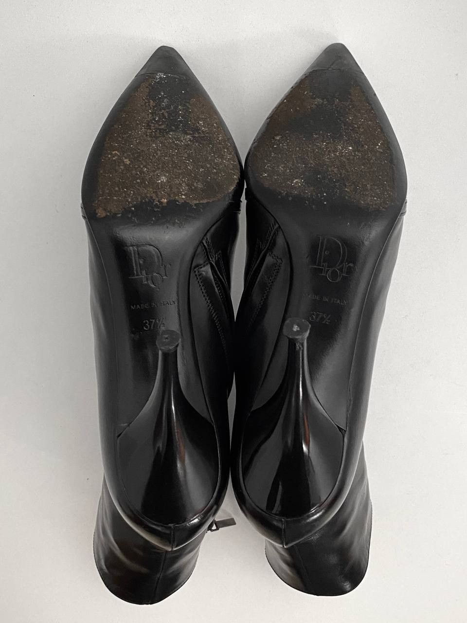 Dior Dior x Galliano Chain Logo Black Leather Archive Boots Y2K Size US 6.5 / IT 36.5 - 17 Thumbnail