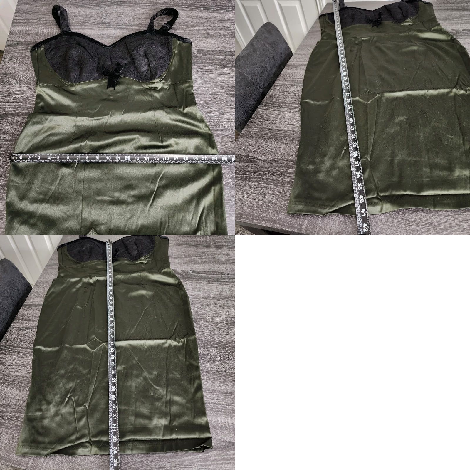 Vintage Pinup Girl Deadly Dames Courtesan Wiggle Dress Satin Retro Rockabilly Glam Belt Dress Size XXL / US 16-18 / IT 52-54 - 9 Thumbnail