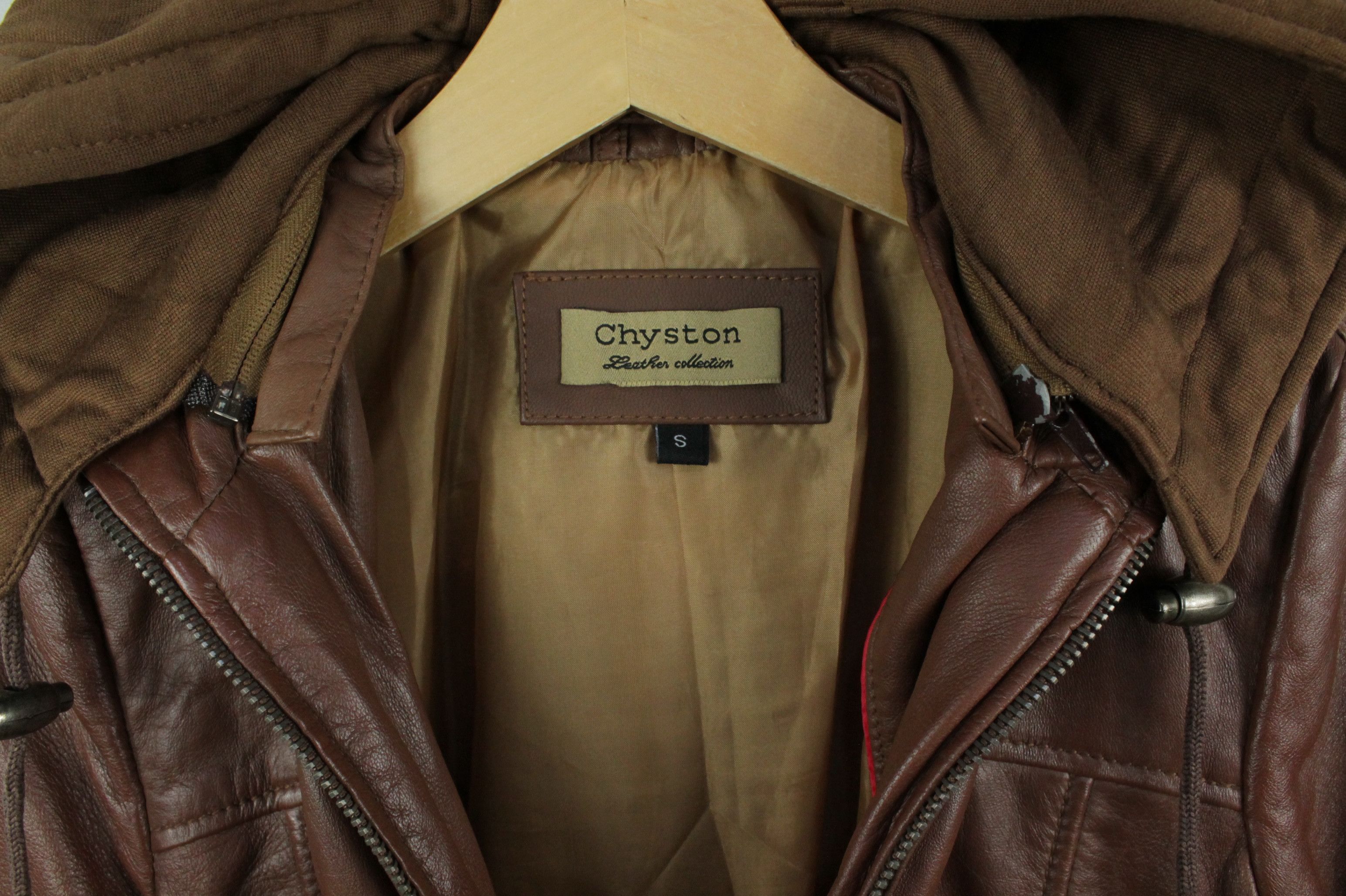 Genuine Leather Chyston Roxane Brown Leather Hooded Jacket Women's Size S / US 4 / IT 40 - 6 Thumbnail