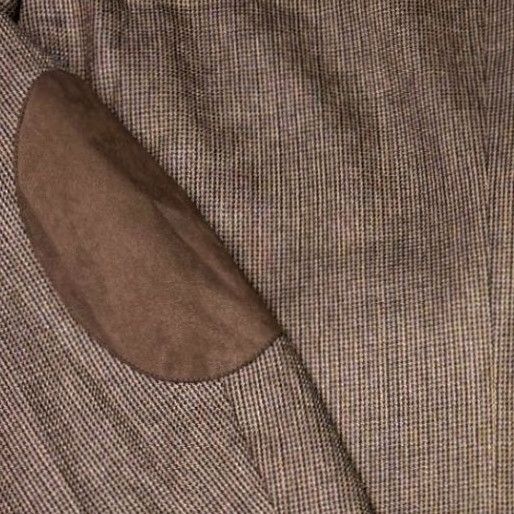 Stafford Stafford Essentials Wool Blend Blazer Brown Herringbone Three-Button Notch Lapel Long Single-Vented Men 44 Big & Tall Wool, Polyester Xl? Size 44R - 3 Thumbnail