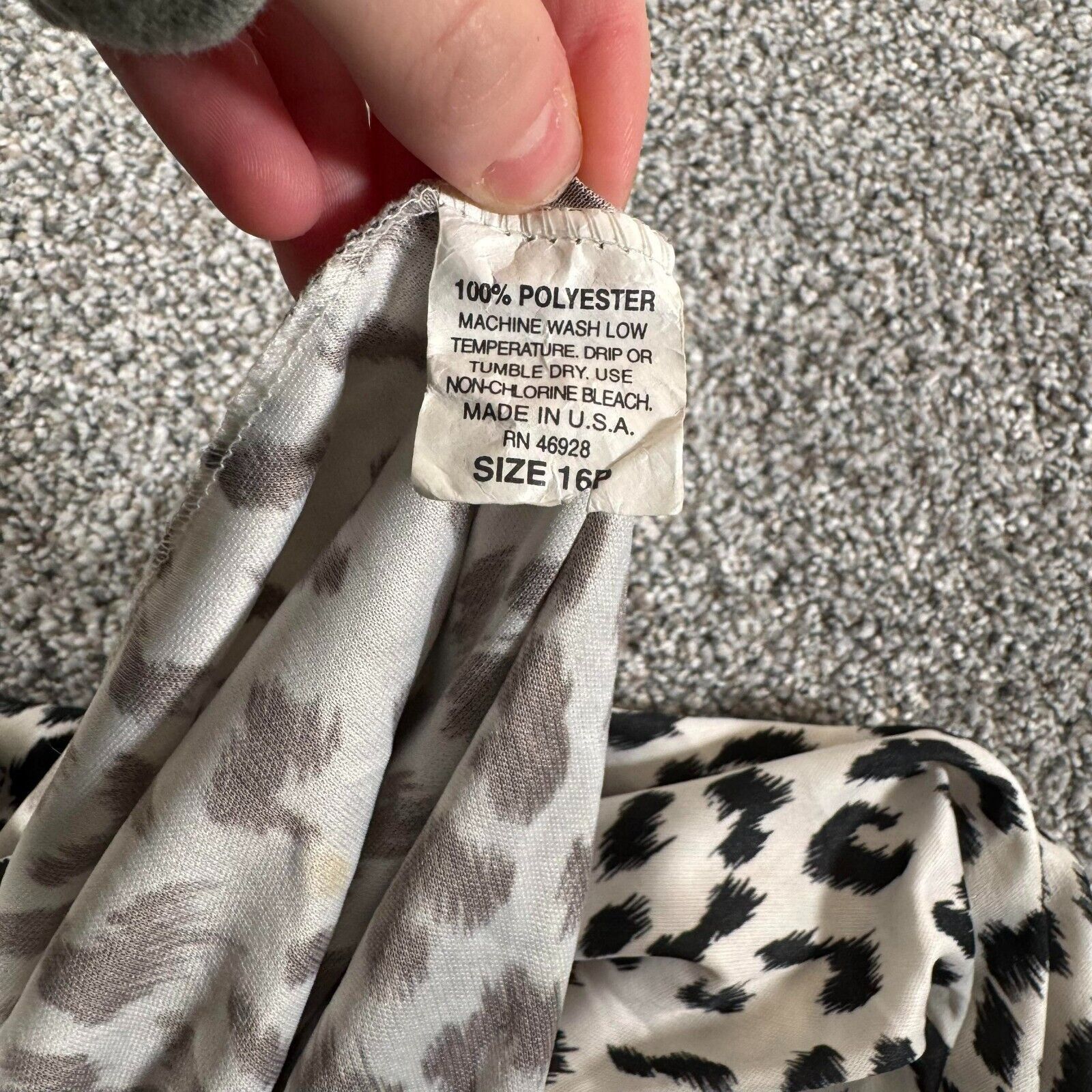 Other Vintage Skirt Size 16 Petite Skater Flowy Leopard Print 90s Size 38" / US 16 / IT 52 - 4 Thumbnail