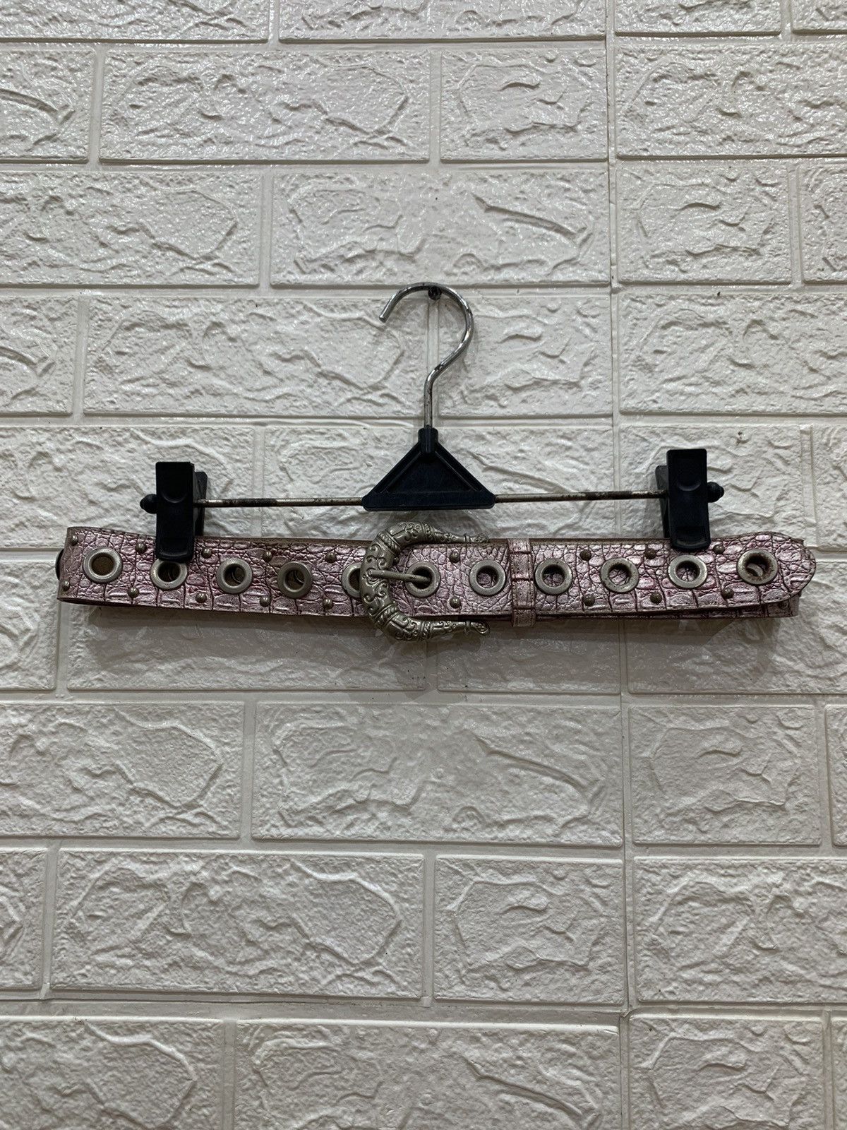 14th Addiction Pink metalic studded ringers snake punk belt Size ONE SIZE - 4 Thumbnail