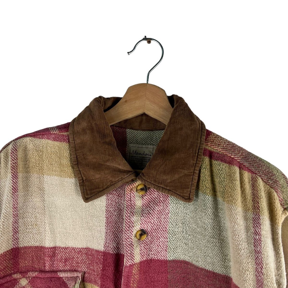 Japanese Brand 🔥90’s Tartan Design Flannel Jacket Mandoc Sugar Cane Design Size US M / EU 48-50 / 2 - 4 Thumbnail