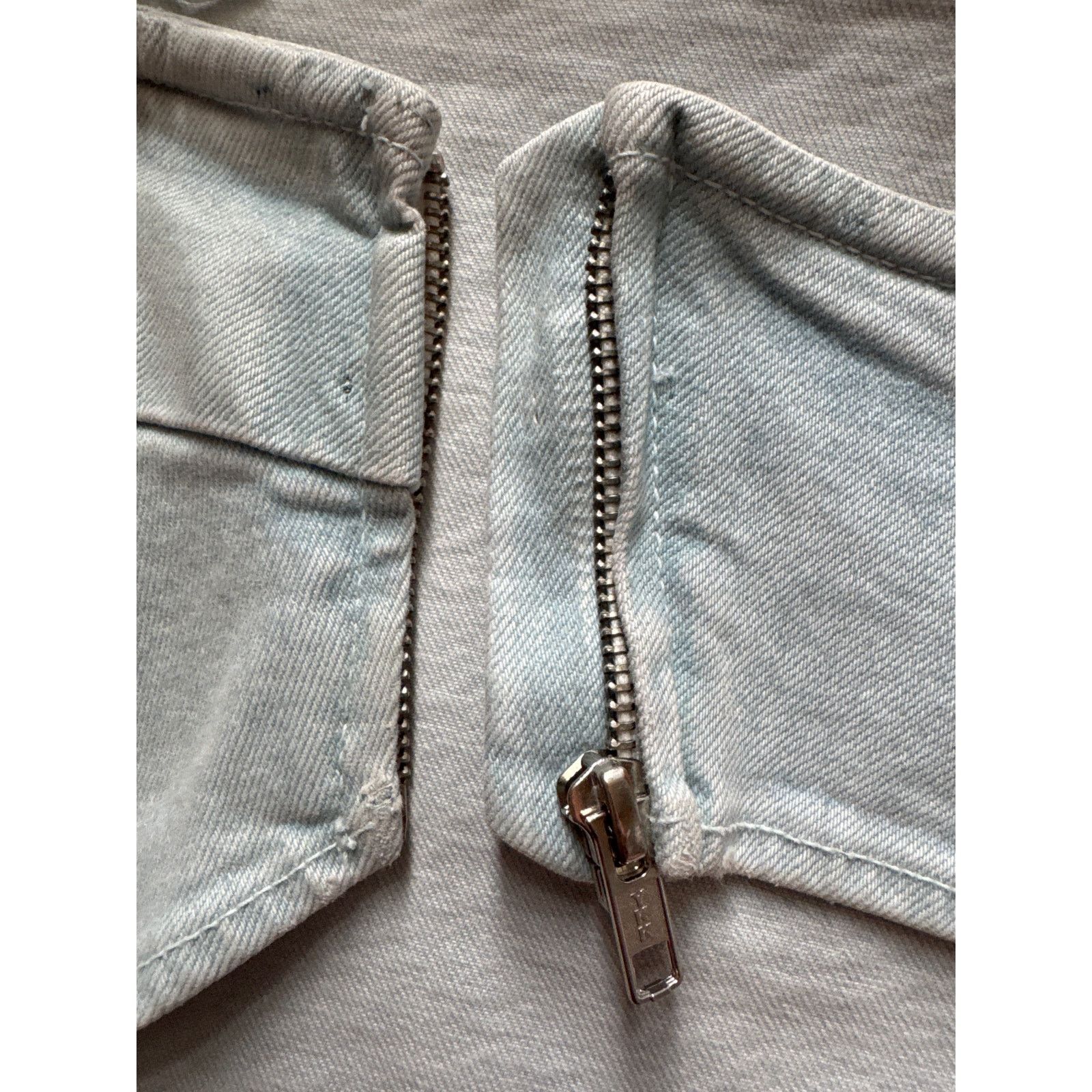 Zara NWT Zara blue denim bandana crop top spaghetti straps zip Size M / US 6-8 / IT 42-44 - 9 Thumbnail