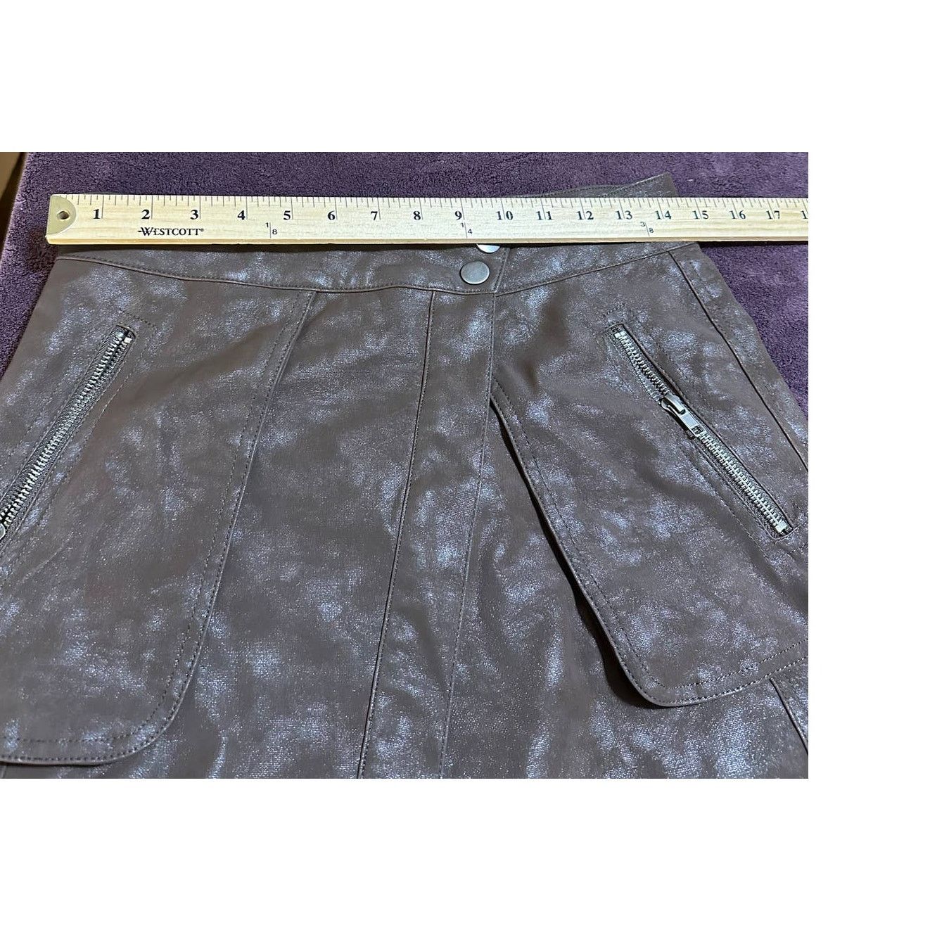 Other 21 Saints Brown Faux Suede Mini Wrap Skirt Size Medium Size 29" - 4 Thumbnail