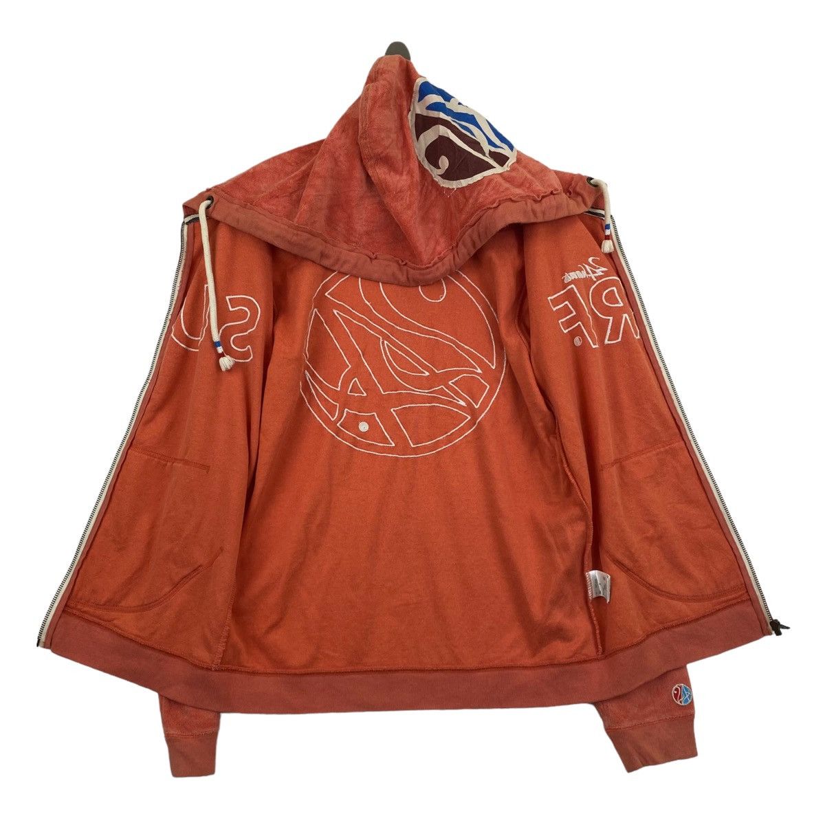 Japanese Brand 24KARATS SURF Japanese Brand Embroidered Logo Orange Hoodie Size US M / EU 48-50 / 2 - 5 Thumbnail