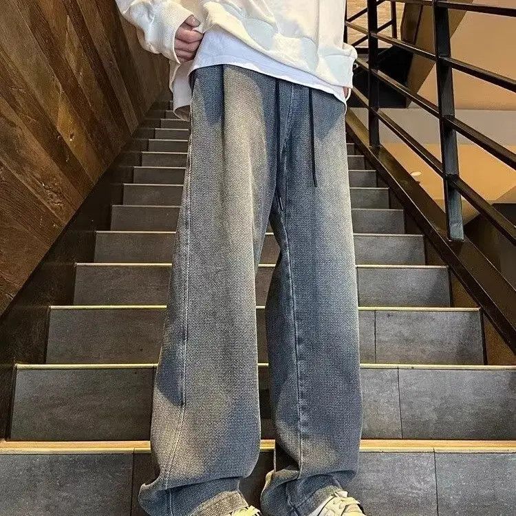 Japanese Brand Retro loose straight leg wide leg jeans Size US 32 / EU 48 - 5 Thumbnail