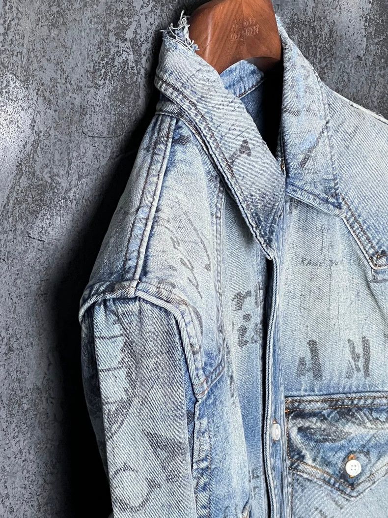 Amiri Amiri Blue Cotton Denim Jacket Size US M / EU 48-50 / 2 - 5 Thumbnail