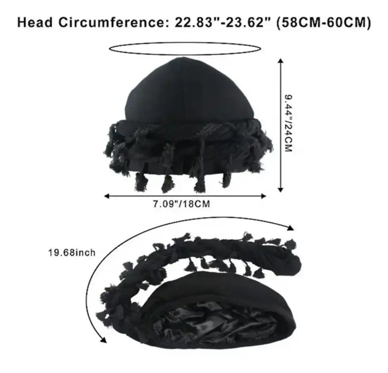 Vintage Hop Turban Hats Head Wrap Beanie Cap Size ONE SIZE - 5 Thumbnail