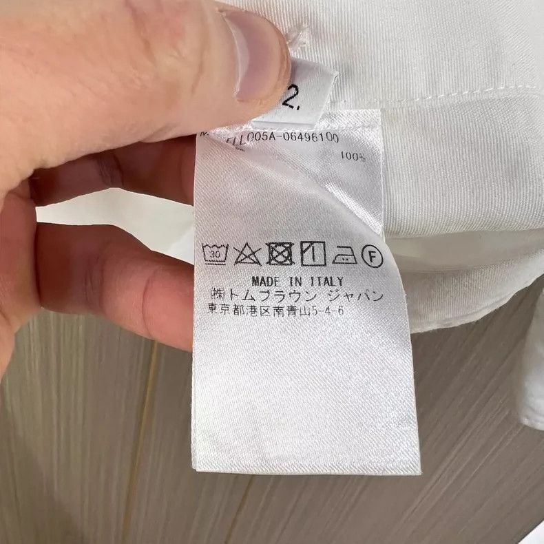 Thom Browne Thom Browne size42 Embroidered four bar striped shirt Size US XS / EU 42 / 0 - 7 Thumbnail