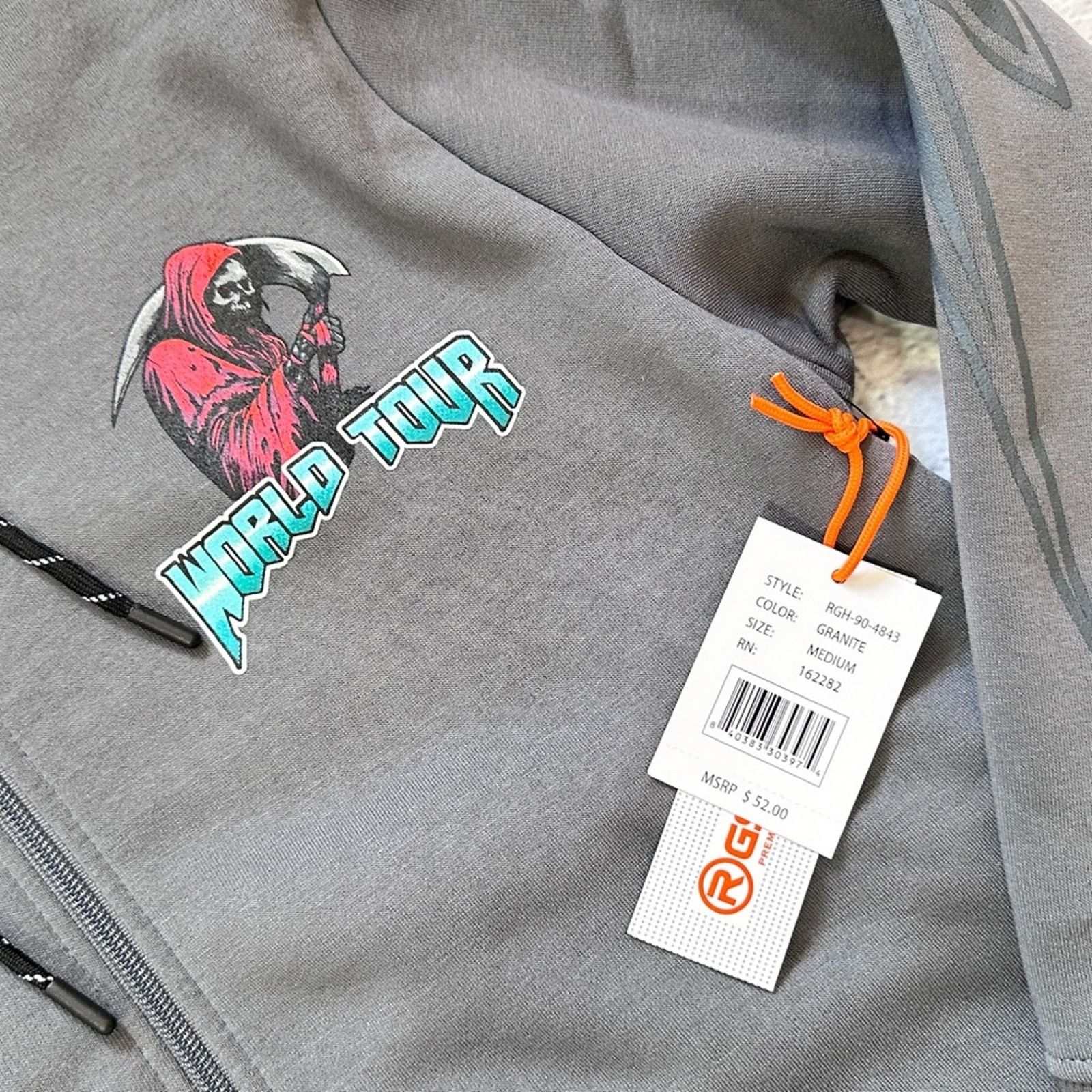 Other NWT RGSTR World Tour Full Zip Hoodie Jacket in Gray Size US XXL / EU 58 / 5 - 2 Thumbnail